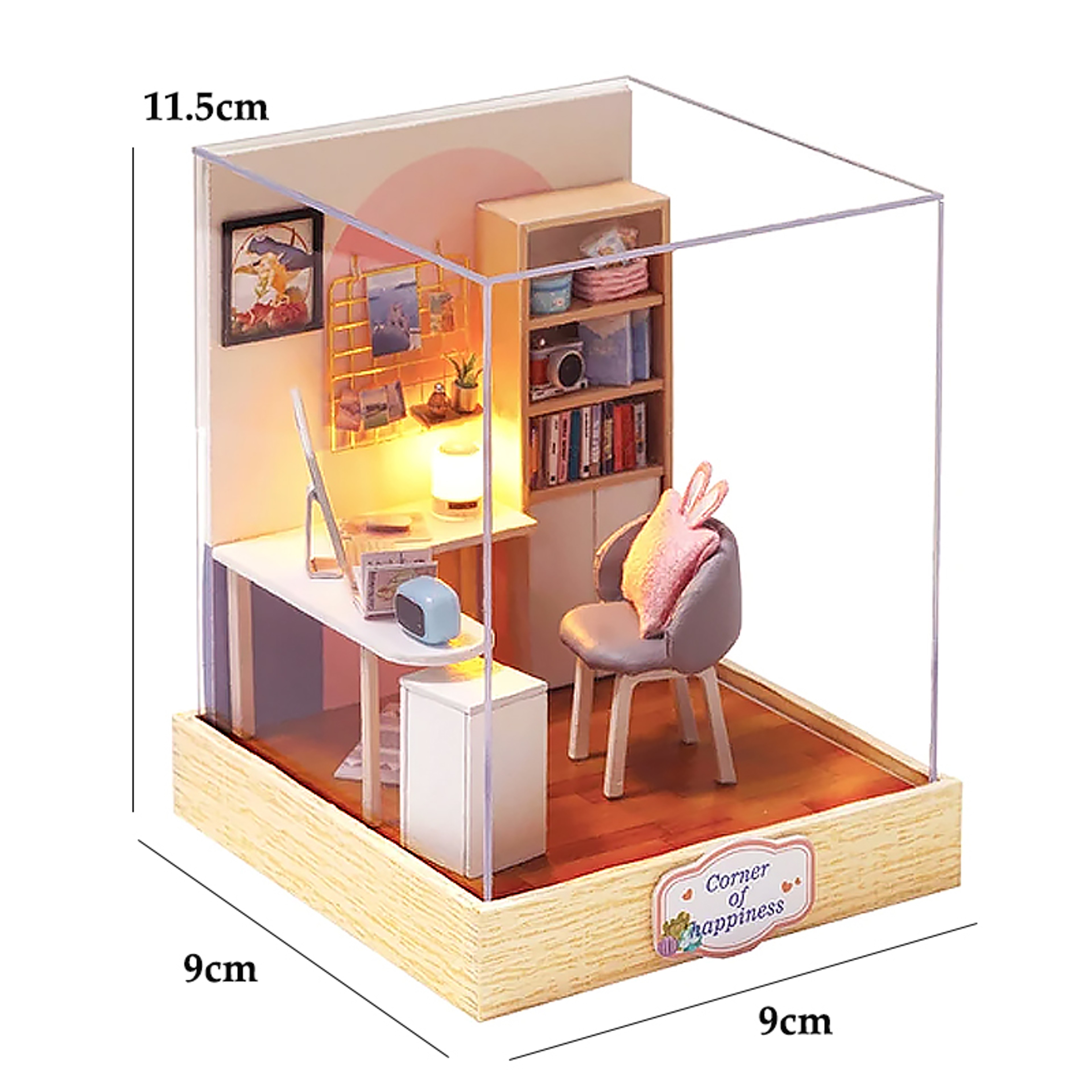 Miniature Doll House Kit Wooden Puzzle Model with Furniture Lighting DIY Craft Gift – view 22