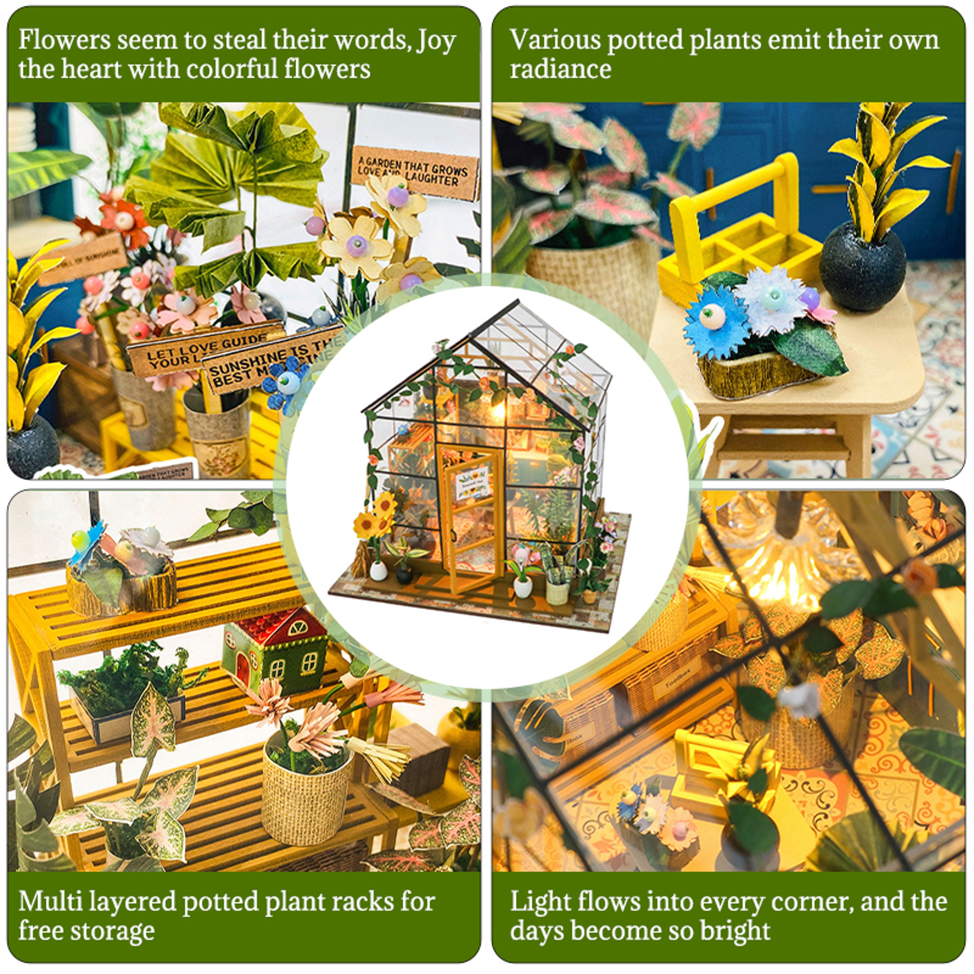 Mini DIY Doll House Kit Flower House Puzzle With Furniture Decor – view 4