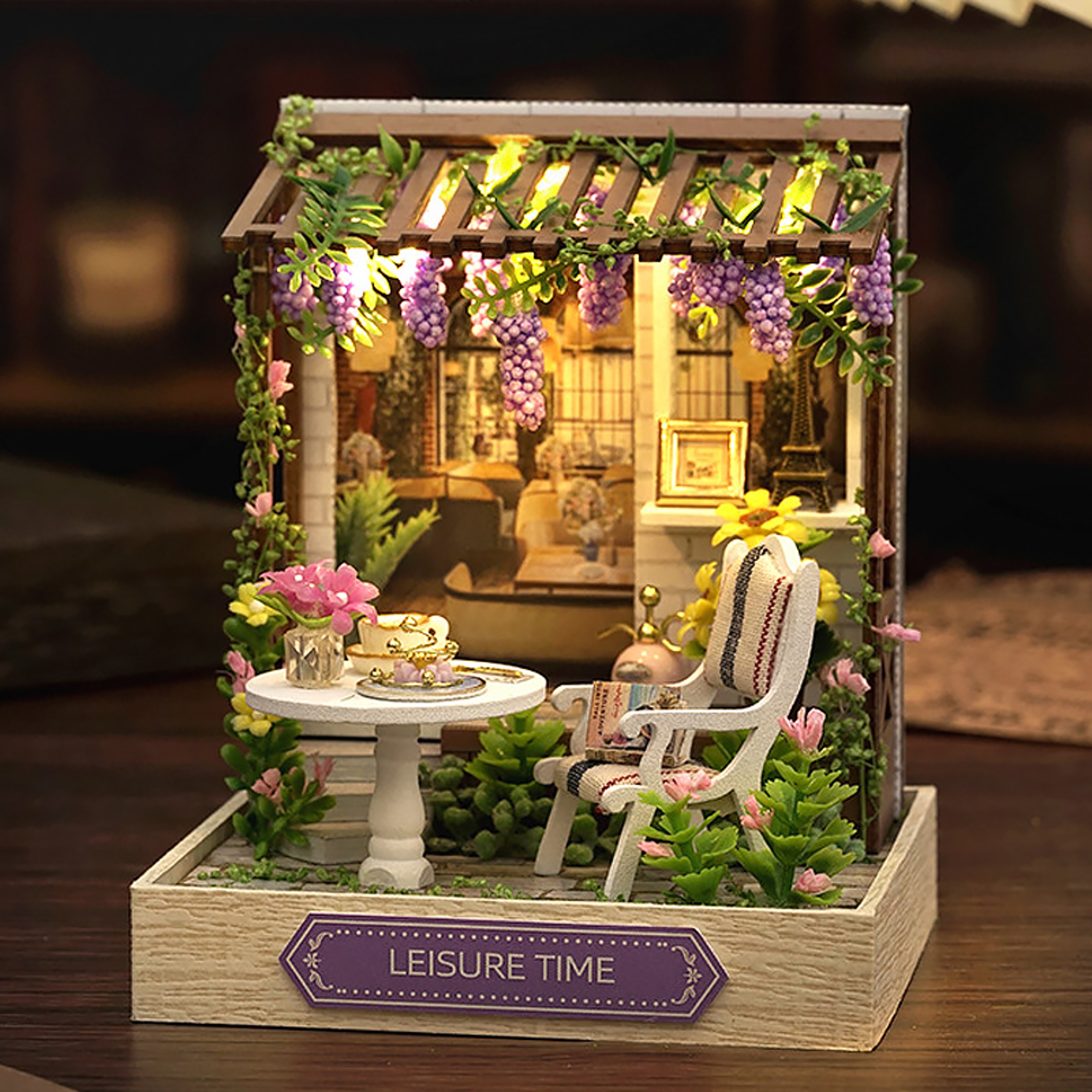 Mini DIY Doll House Kit Flower House Puzzle With Furniture Decor – view 16