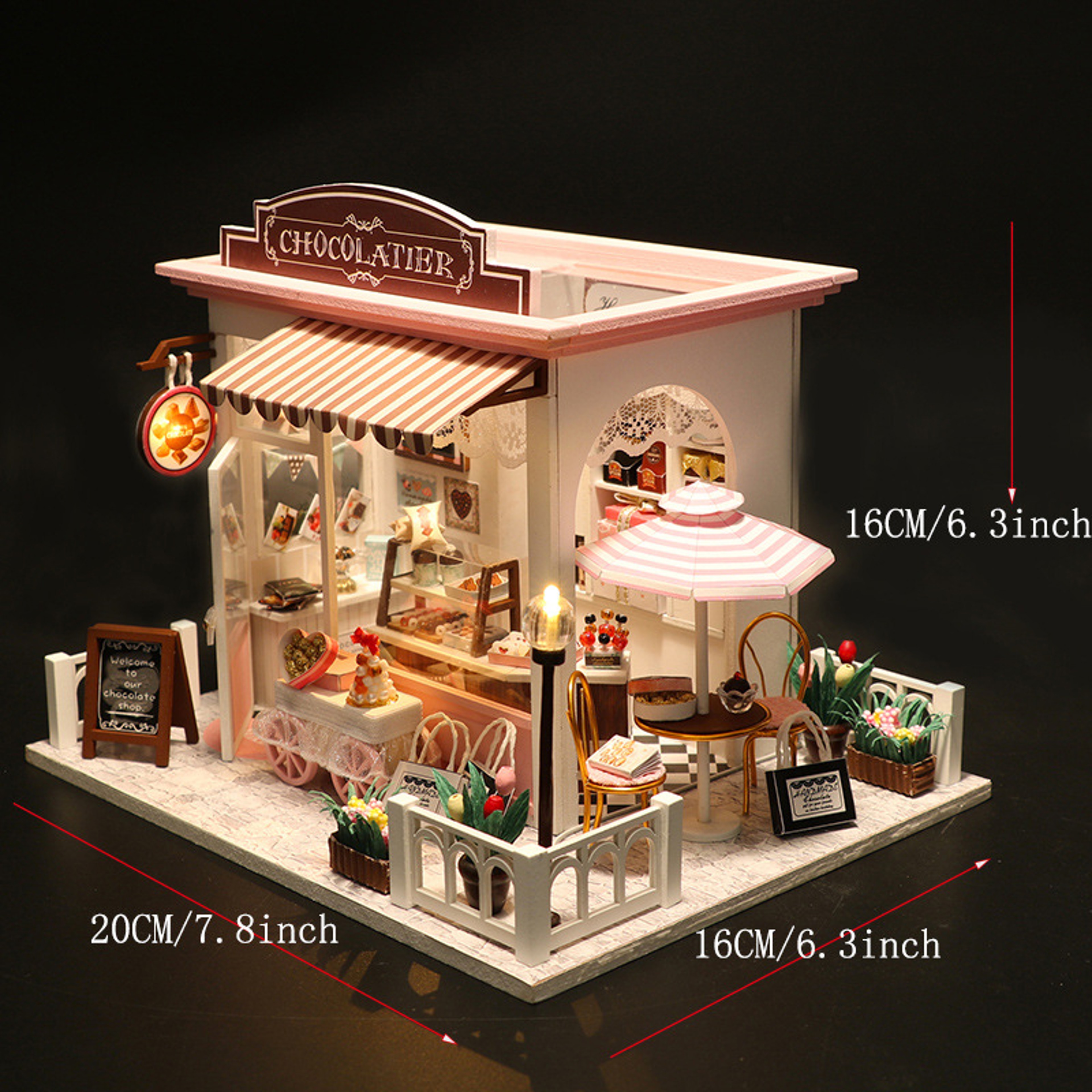Mini DIY Doll House Kit Flower House Puzzle With Furniture Decor – view 19