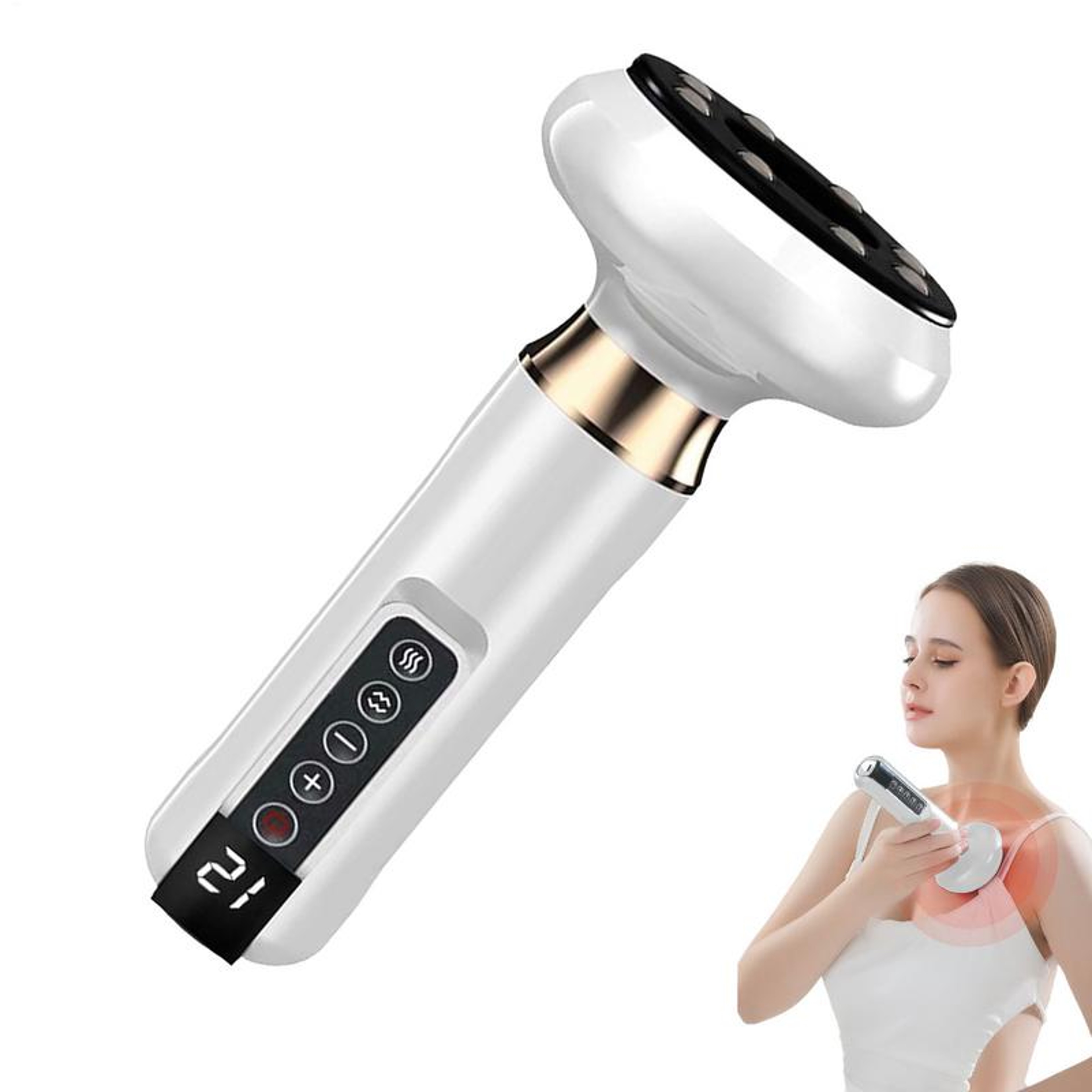 Handheld Anti Cellulite Massager with Hot Compress Electric Suction Cup Body Sculpting Device – view 3