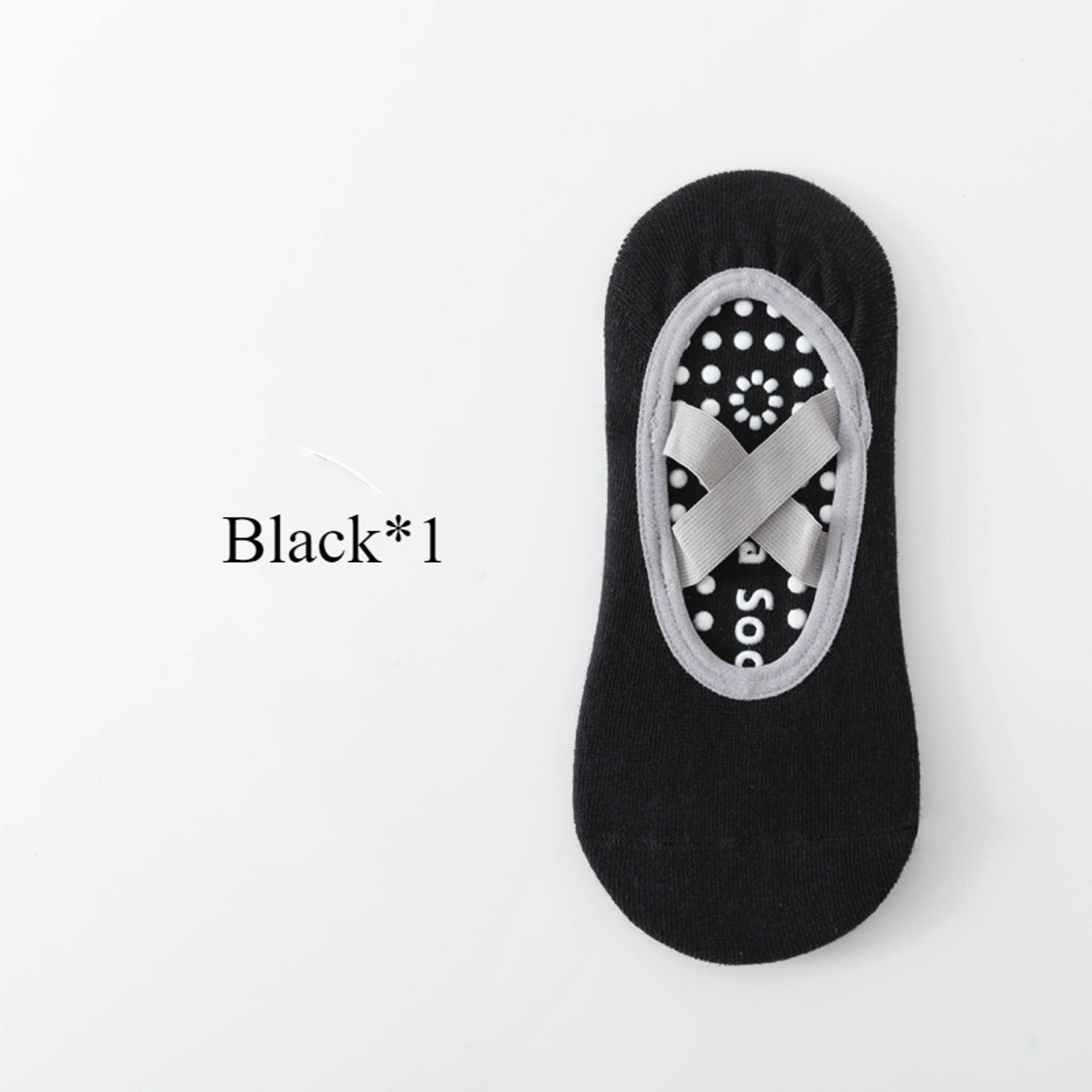 Womens Non Slip Pilates Grip Socks with Breathable Backless Ballet Strap Design – view 8