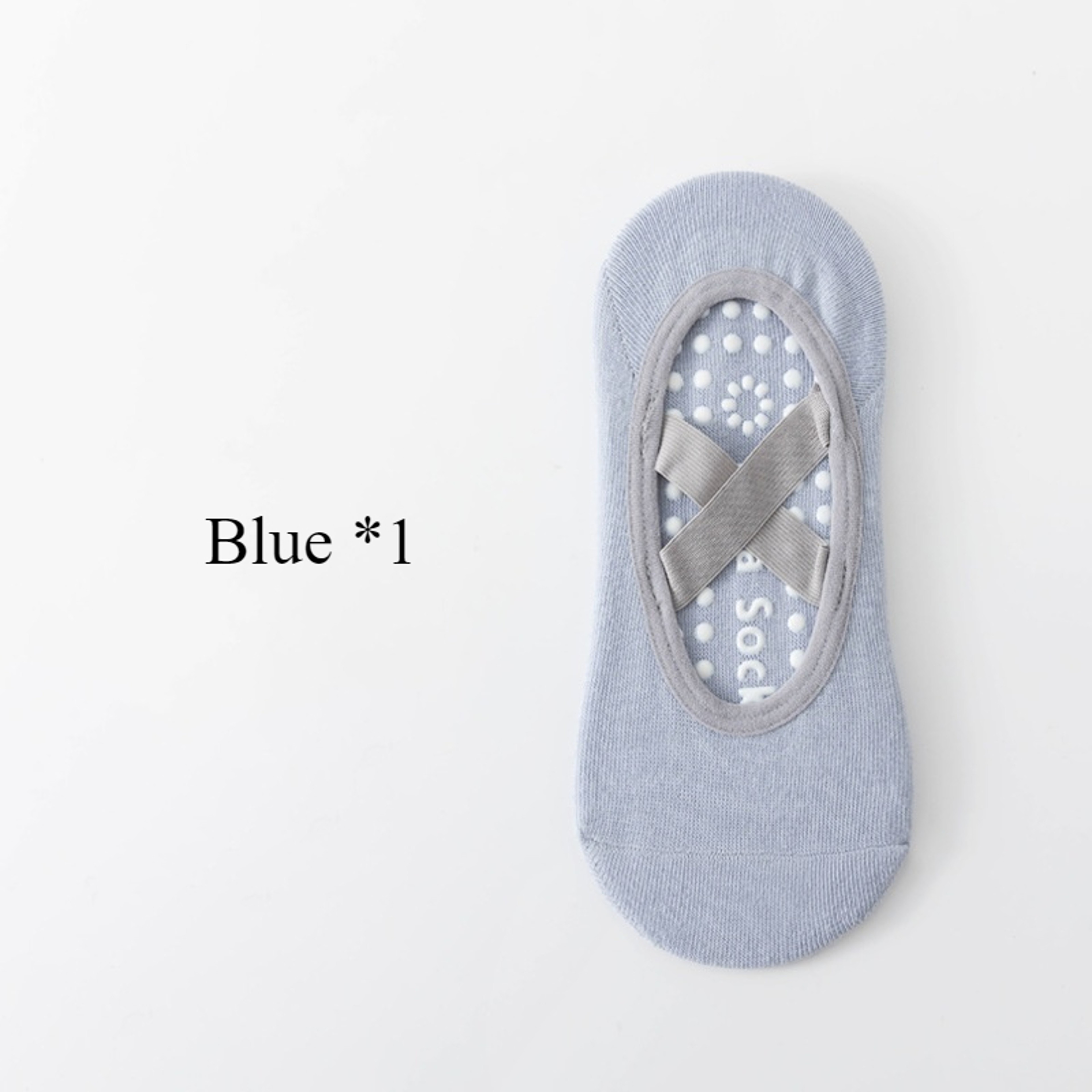 Womens Non Slip Pilates Grip Socks with Breathable Backless Ballet Strap Design – view 11