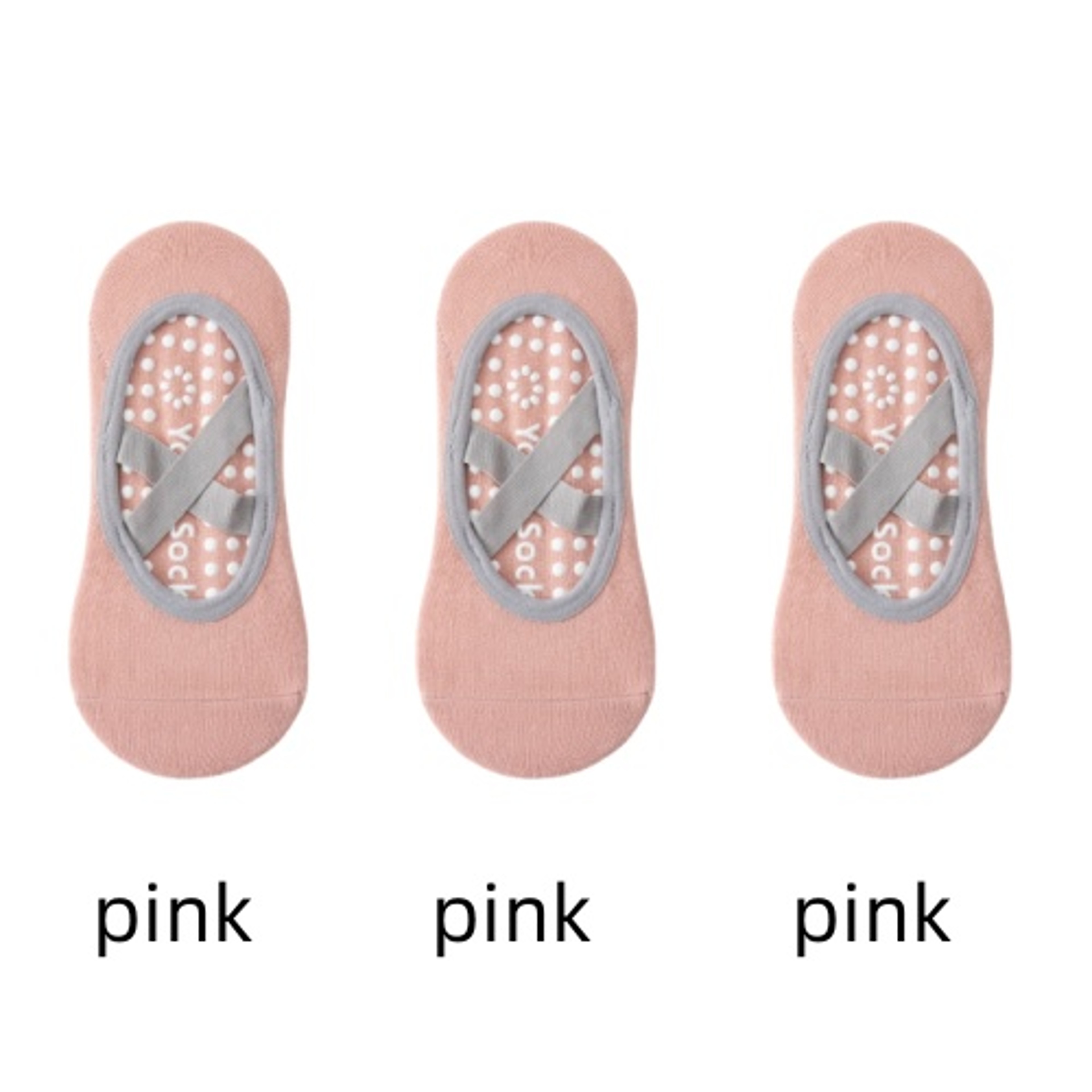 Womens Non Slip Pilates Grip Socks with Breathable Backless Ballet Strap Design – view 14