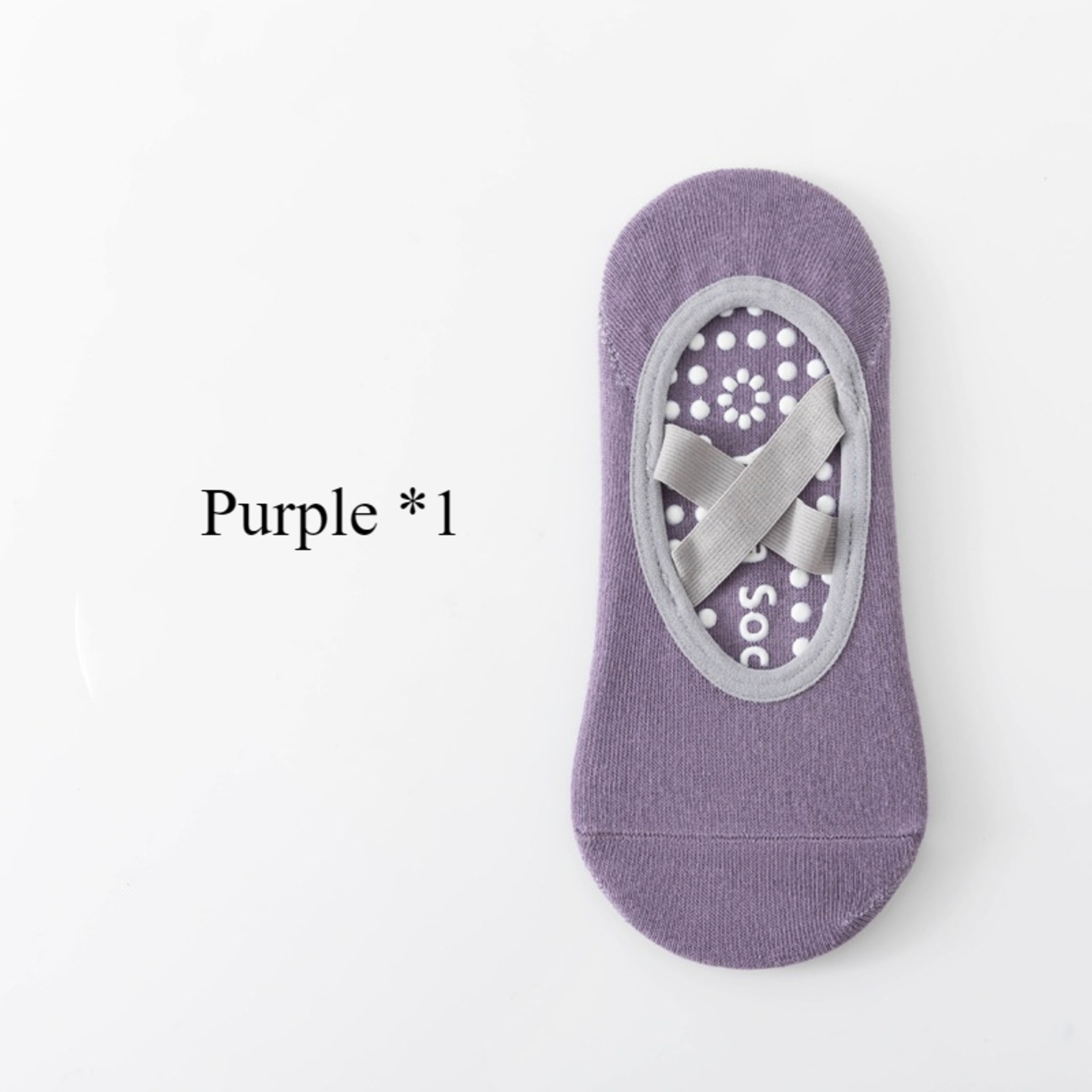 Womens Non Slip Pilates Grip Socks with Breathable Backless Ballet Strap Design – view 13