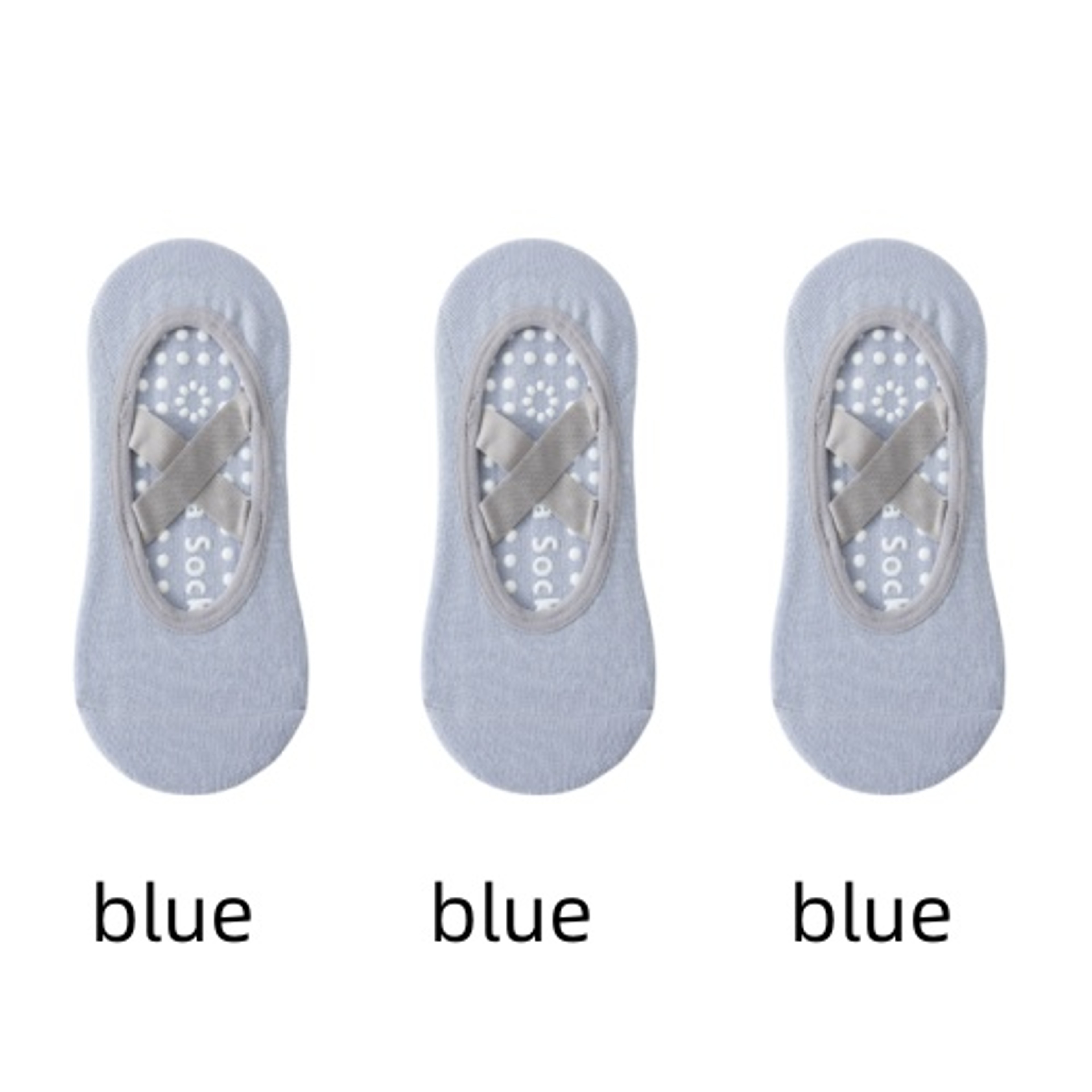 Womens Non Slip Pilates Grip Socks with Breathable Backless Ballet Strap Design – view 21