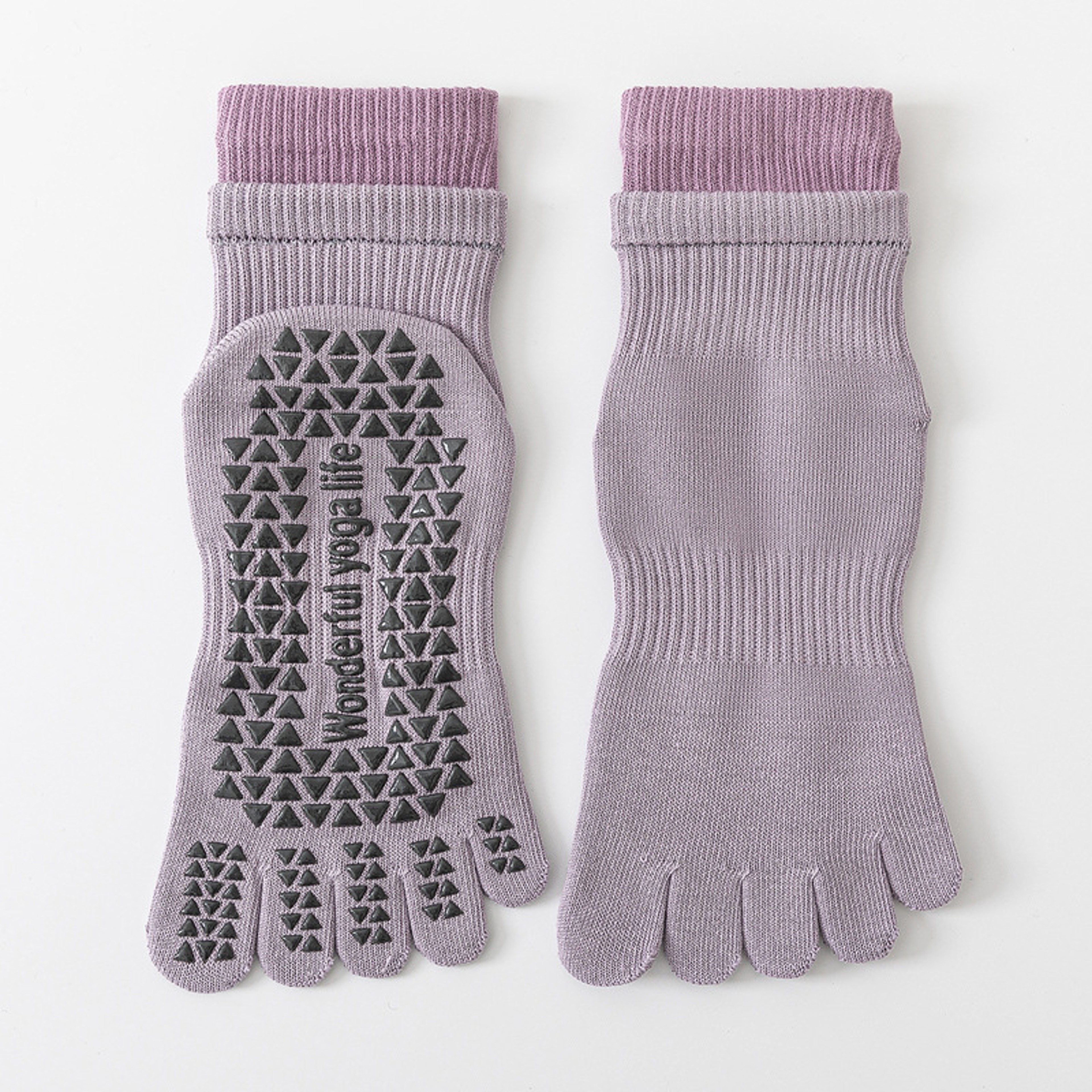 Five Toe Yoga Socks for Women Non Slip Grip Pilates Socks with Breathable Cotton Comfort – view 13