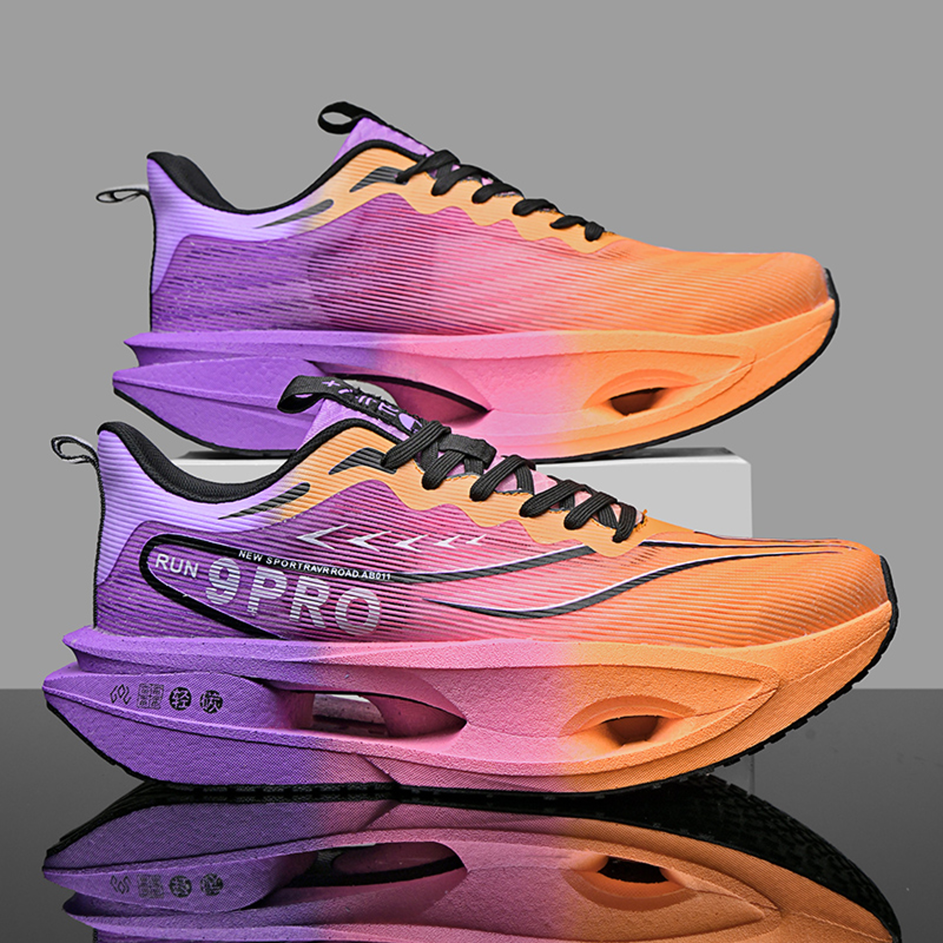 Mens Carbon Plate Running Shoes Shock Absorbing Non Slip Training Sneakers 7