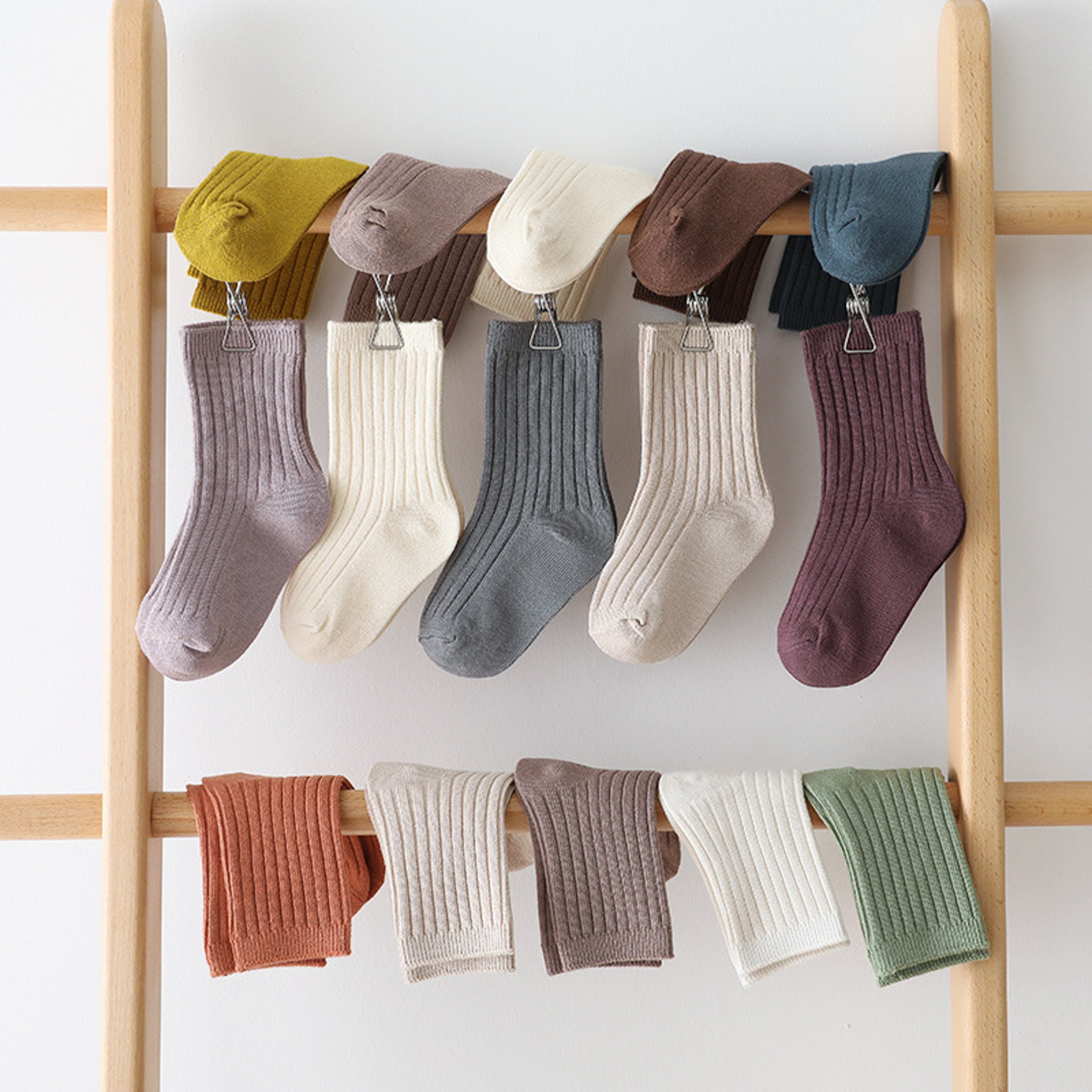 Soft Cotton Baby Socks Pair Set for Boys and Girls Korean Style Everyday Kids Socks – view 2