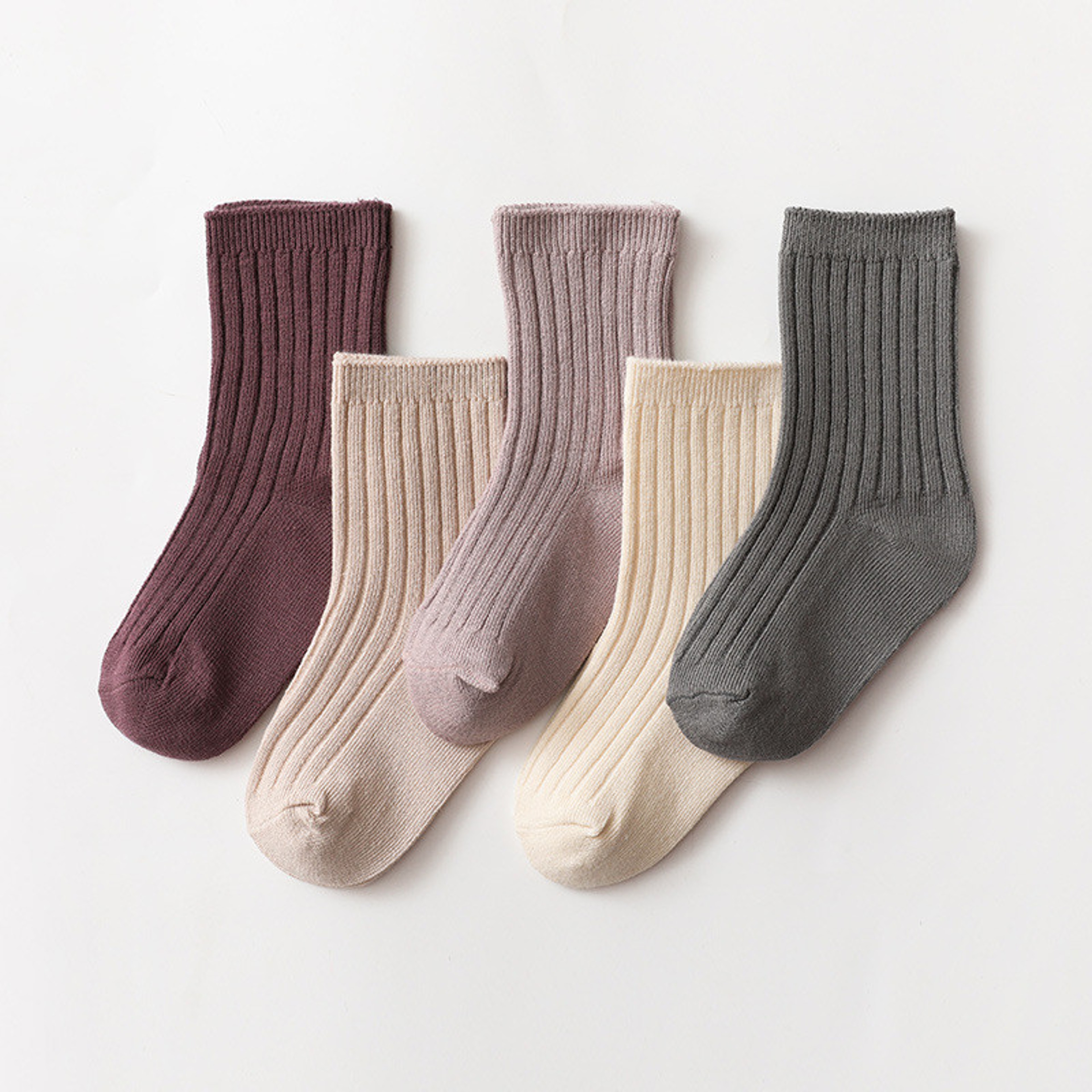 Soft Cotton Baby Socks Pair Set for Boys and Girls Korean Style Everyday Kids Socks – view 3
