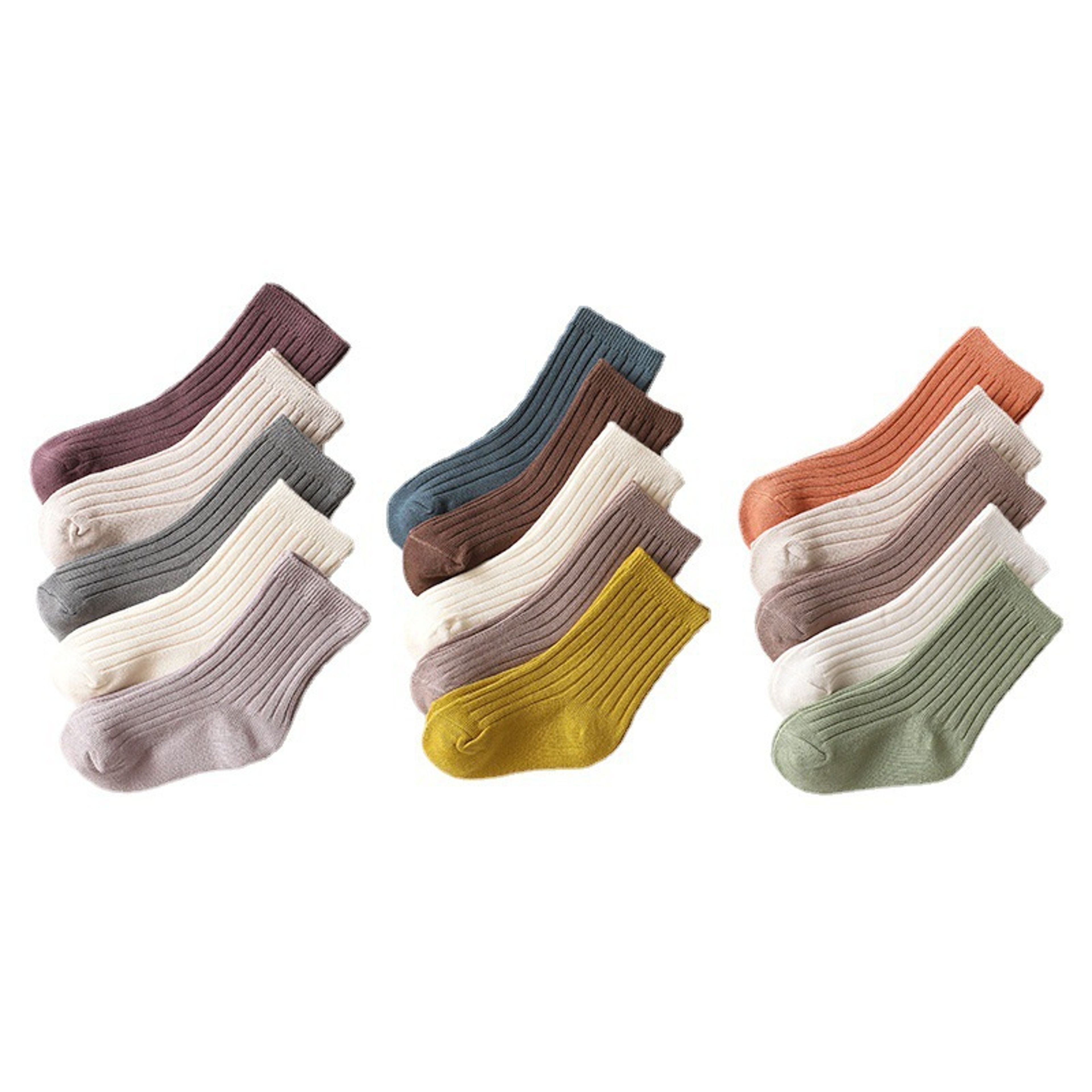 Soft Cotton Baby Socks Pair Set for Boys and Girls Korean Style Everyday Kids Socks – view 4