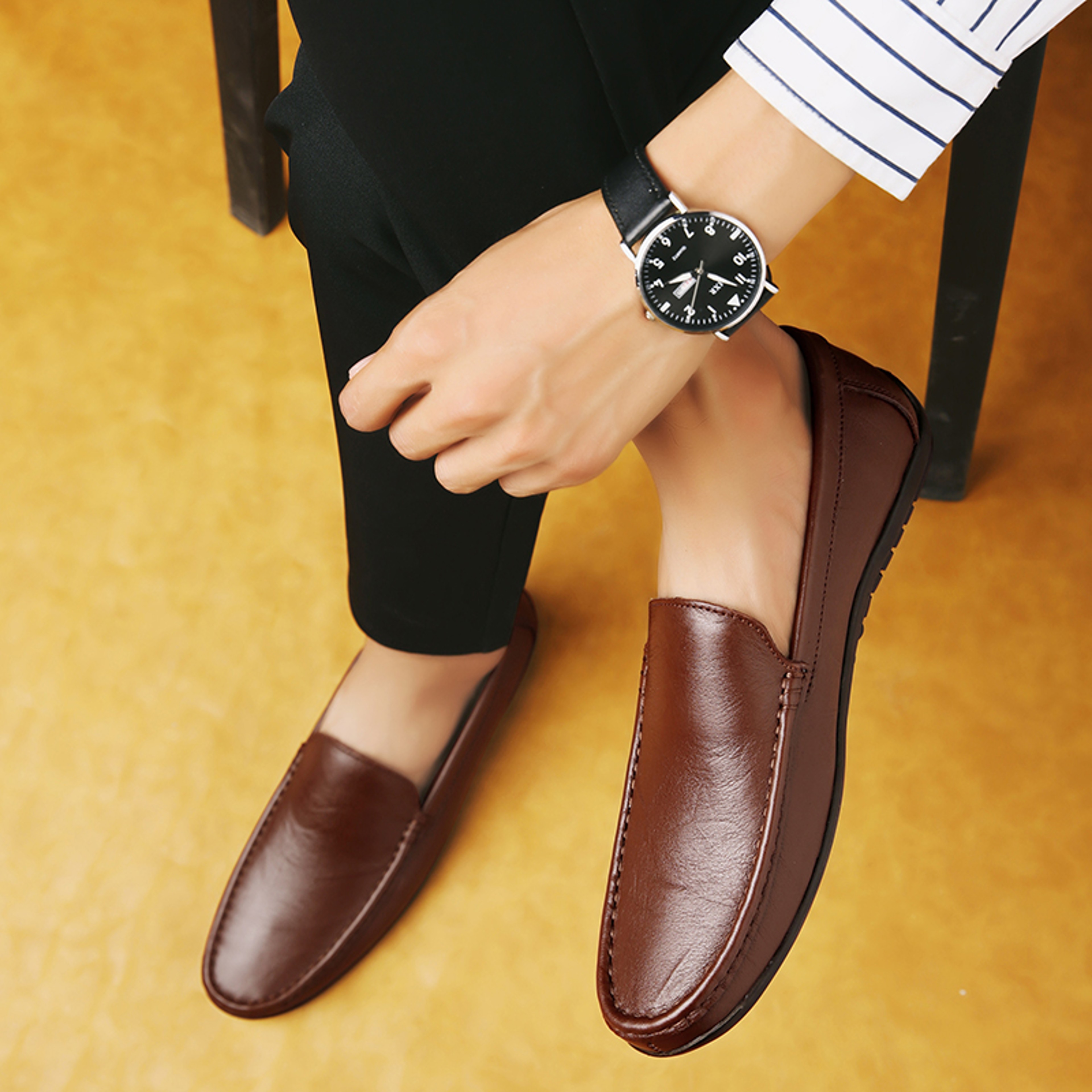 Mens Genuine Leather Oxford Dress Shoes for Business Formal and Casual Wear – view 2