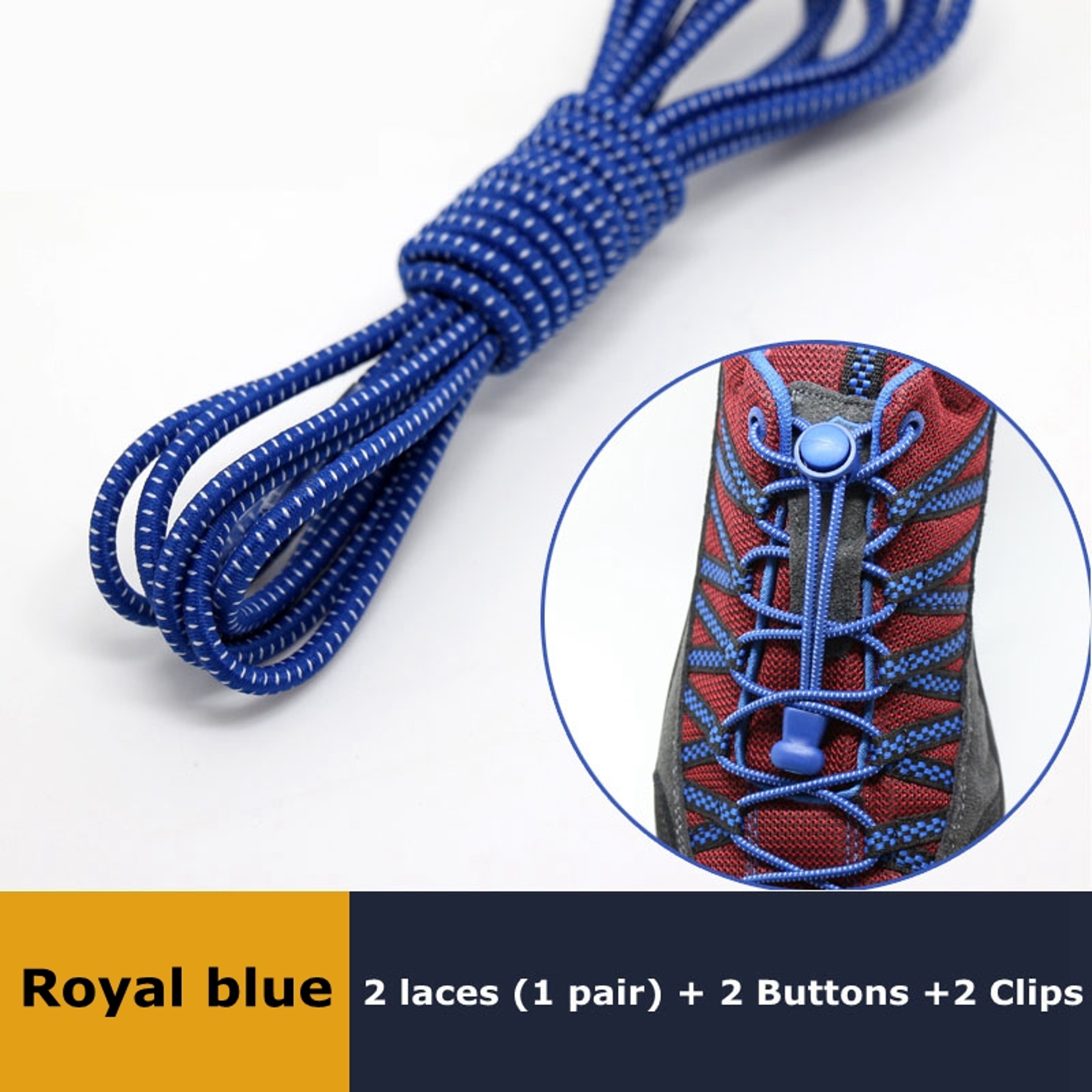 Quick Lock Elastic No Tie Shoelaces for Sneakers and Everyday Shoes – view 10