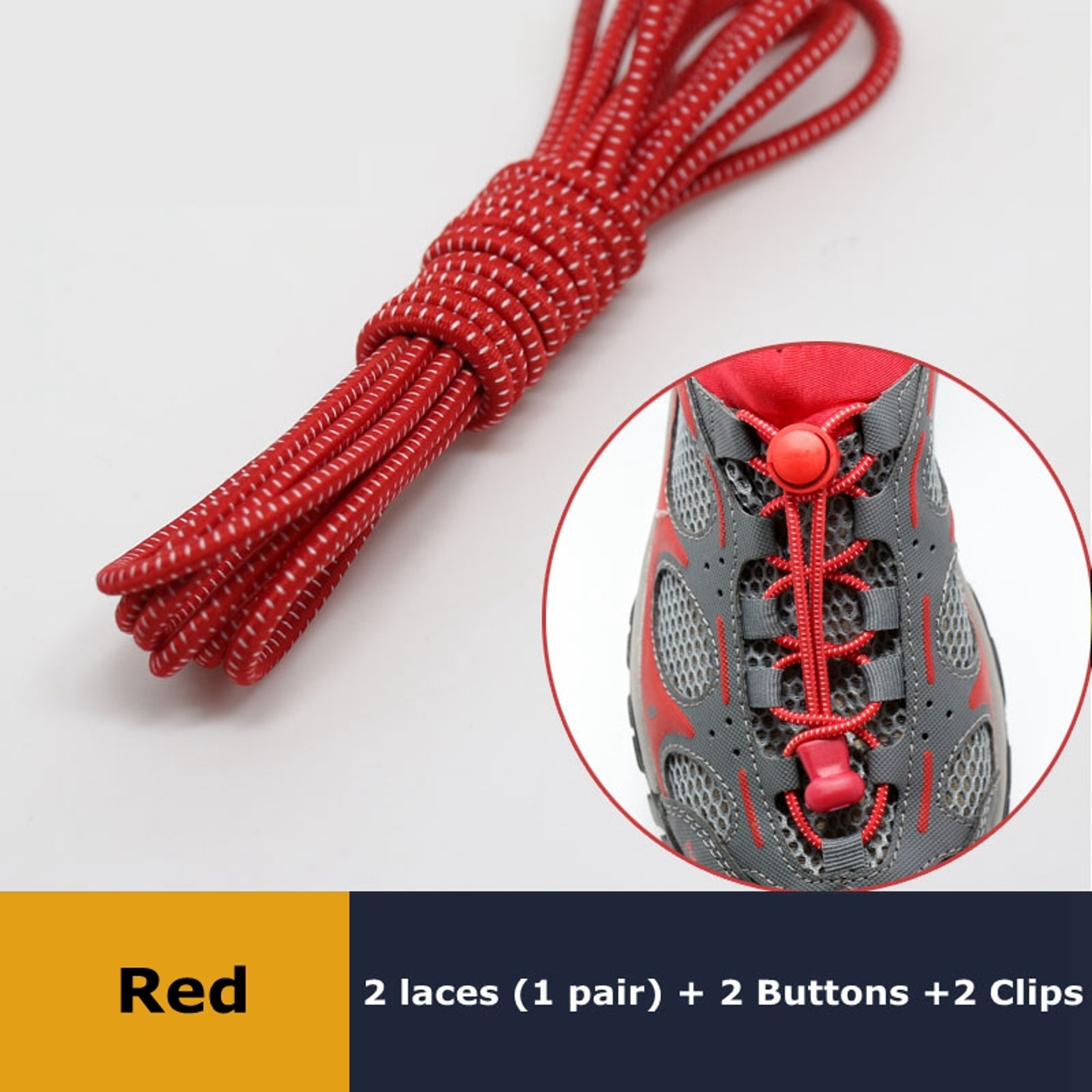 Quick Lock Elastic No Tie Shoelaces for Sneakers and Everyday Shoes – view 14