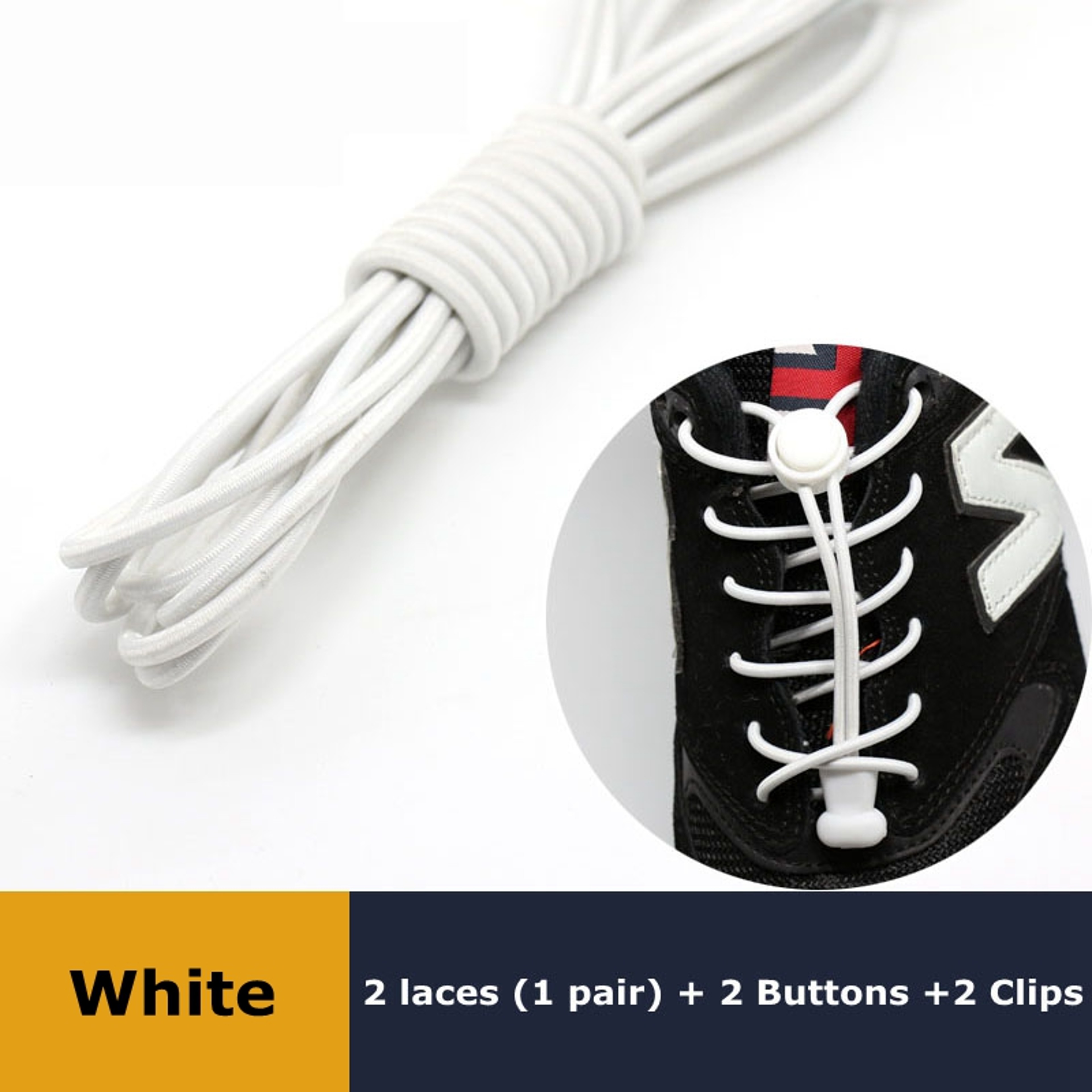 Quick Lock Elastic No Tie Shoelaces for Sneakers and Everyday Shoes – view 16