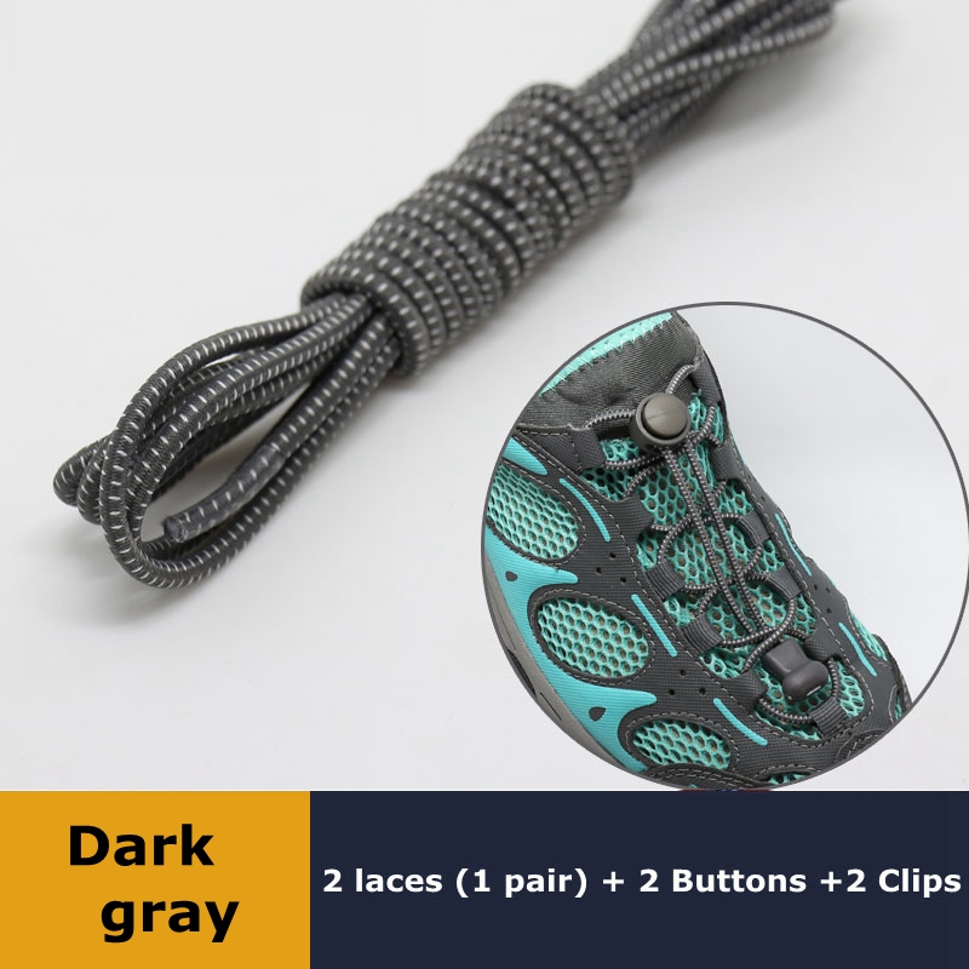 Quick Lock Elastic No Tie Shoelaces for Sneakers and Everyday Shoes – view 17