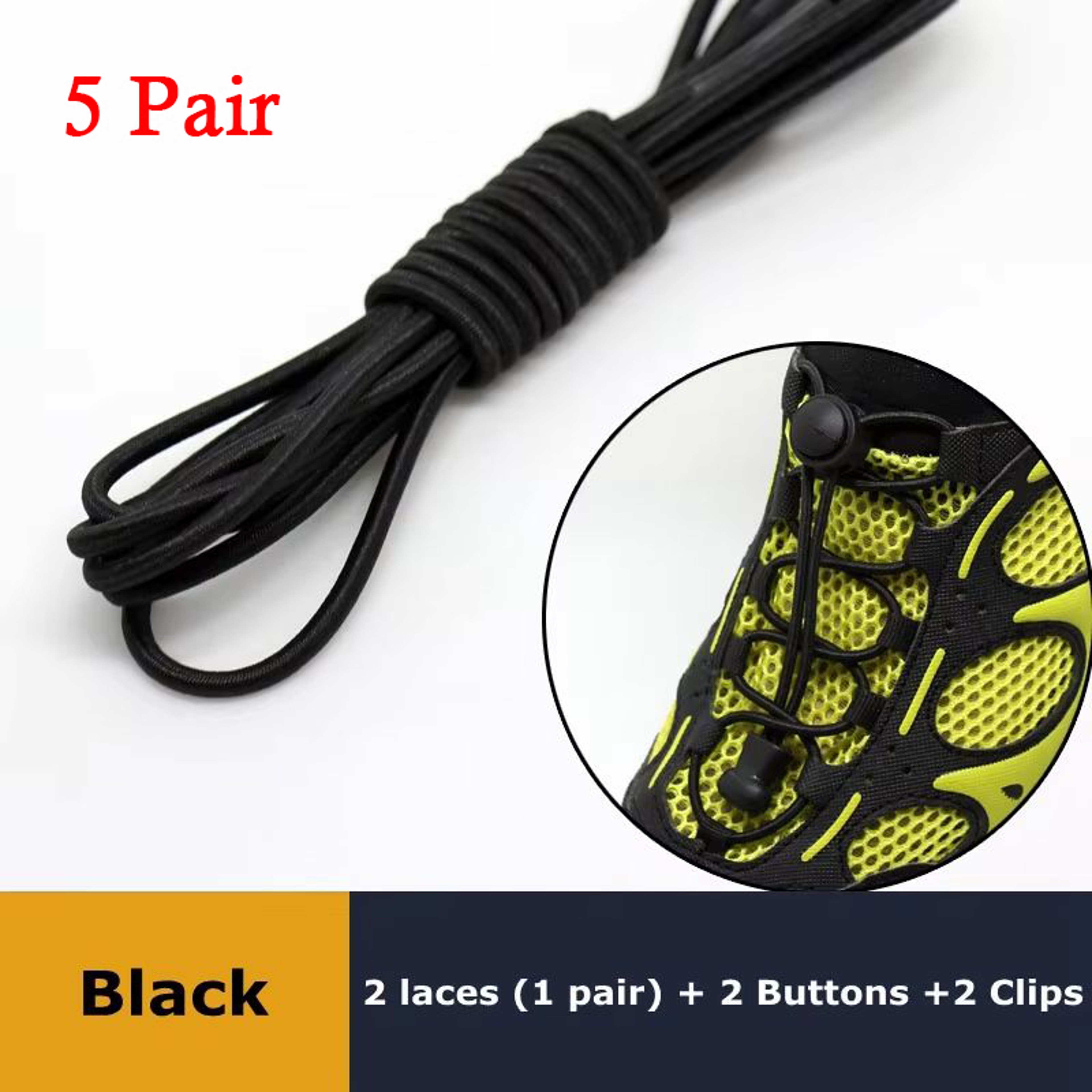 Quick Lock Elastic No Tie Shoelaces for Sneakers and Everyday Shoes – view 22