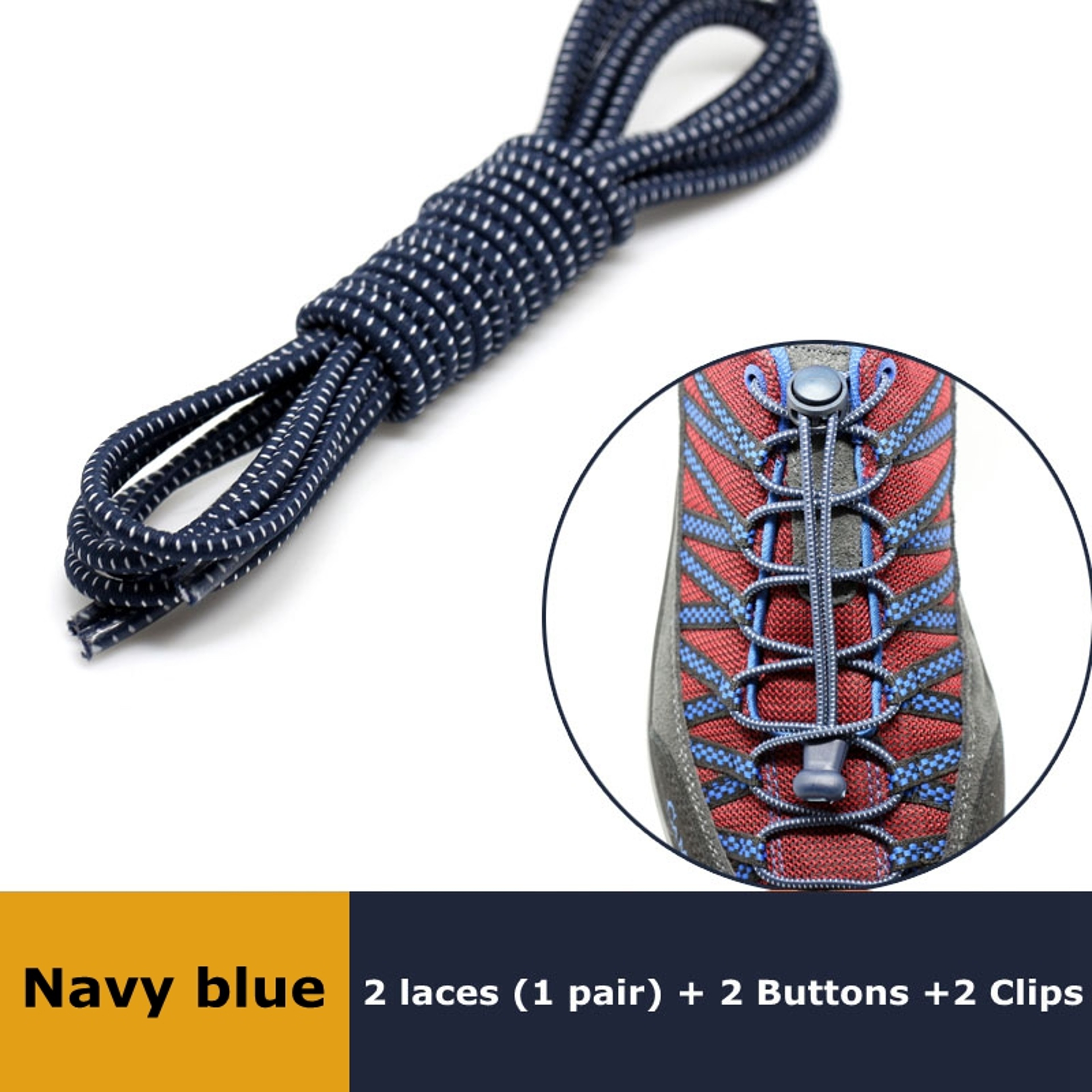 Quick Lock Elastic No Tie Shoelaces for Sneakers and Everyday Shoes – view 25