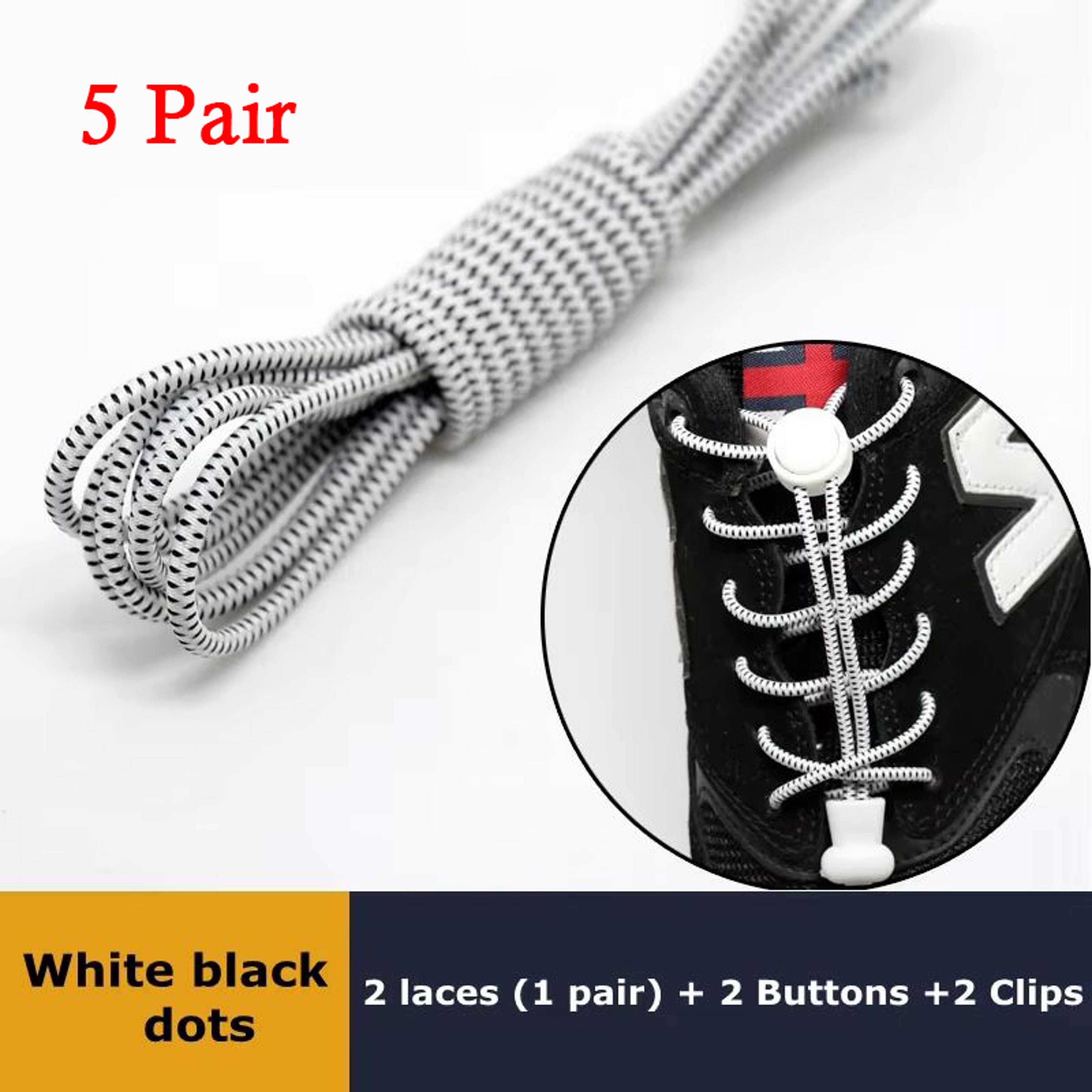 Quick Lock Elastic No Tie Shoelaces for Sneakers and Everyday Shoes – view 29