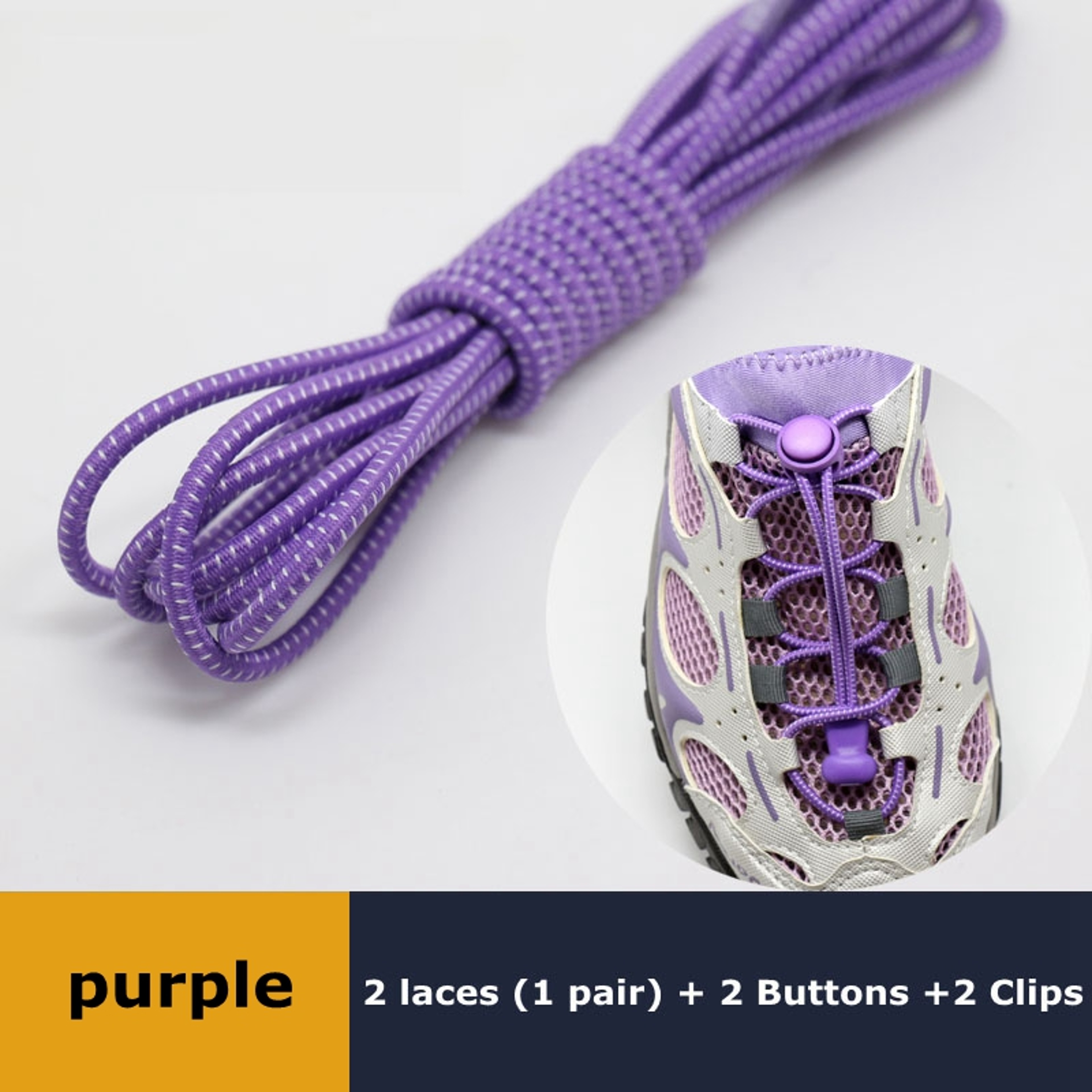 Quick Lock Elastic No Tie Shoelaces for Sneakers and Everyday Shoes – view 30