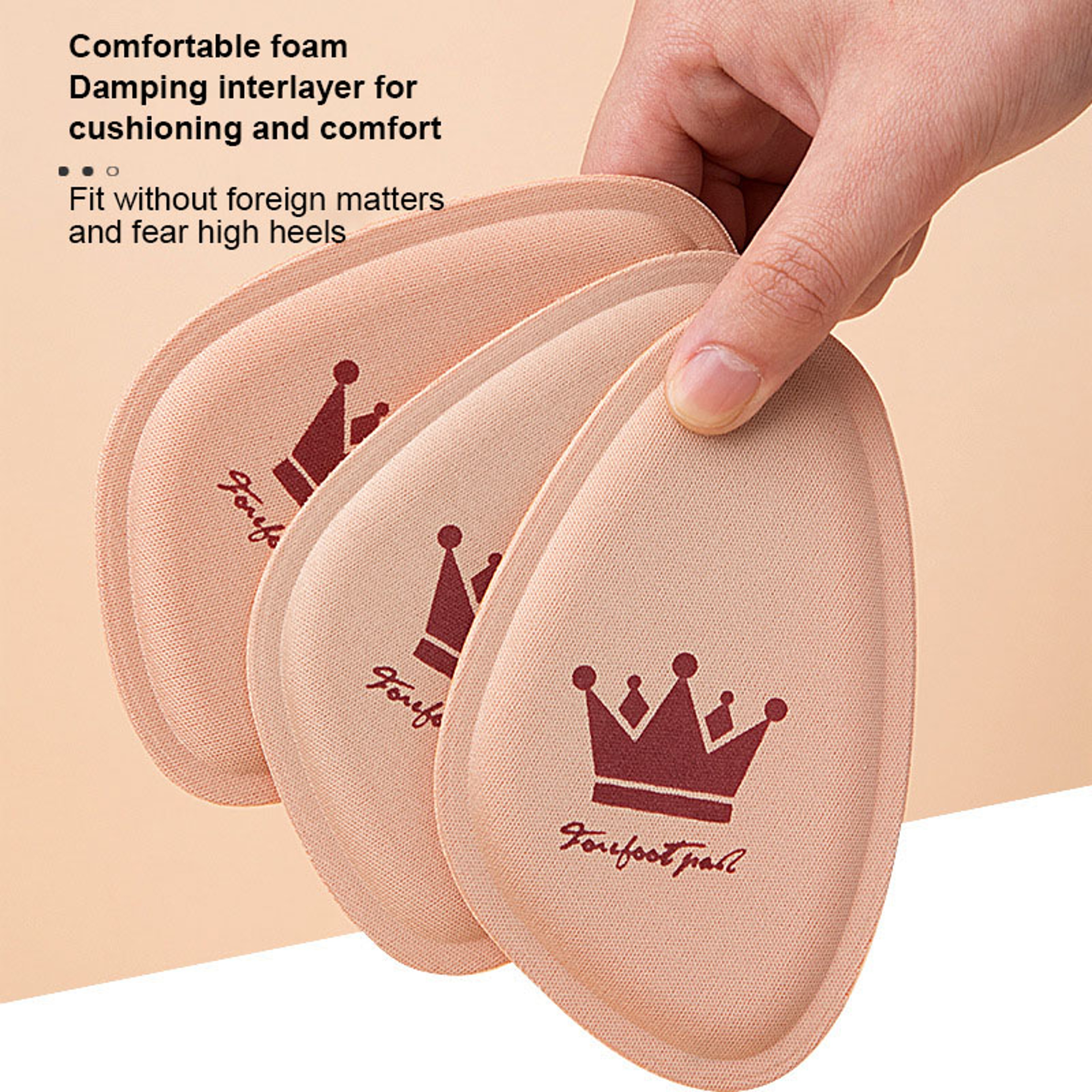 Womens Forefoot Cushion Pads Breathable Half Insoles For Ball Of Foot Comfort 3