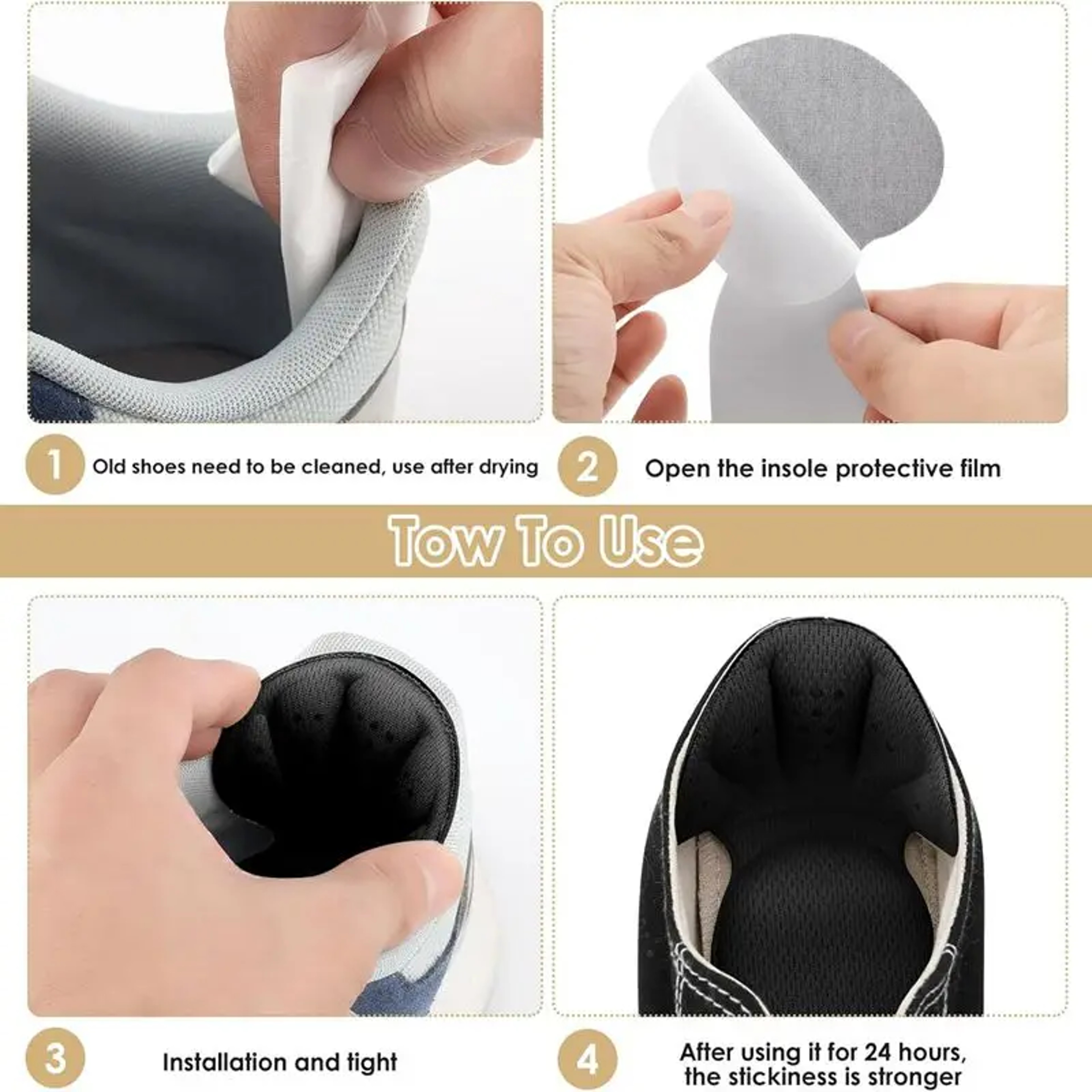 Soft Heel Grips and Cushion Inserts for Loose Shoes – view 6