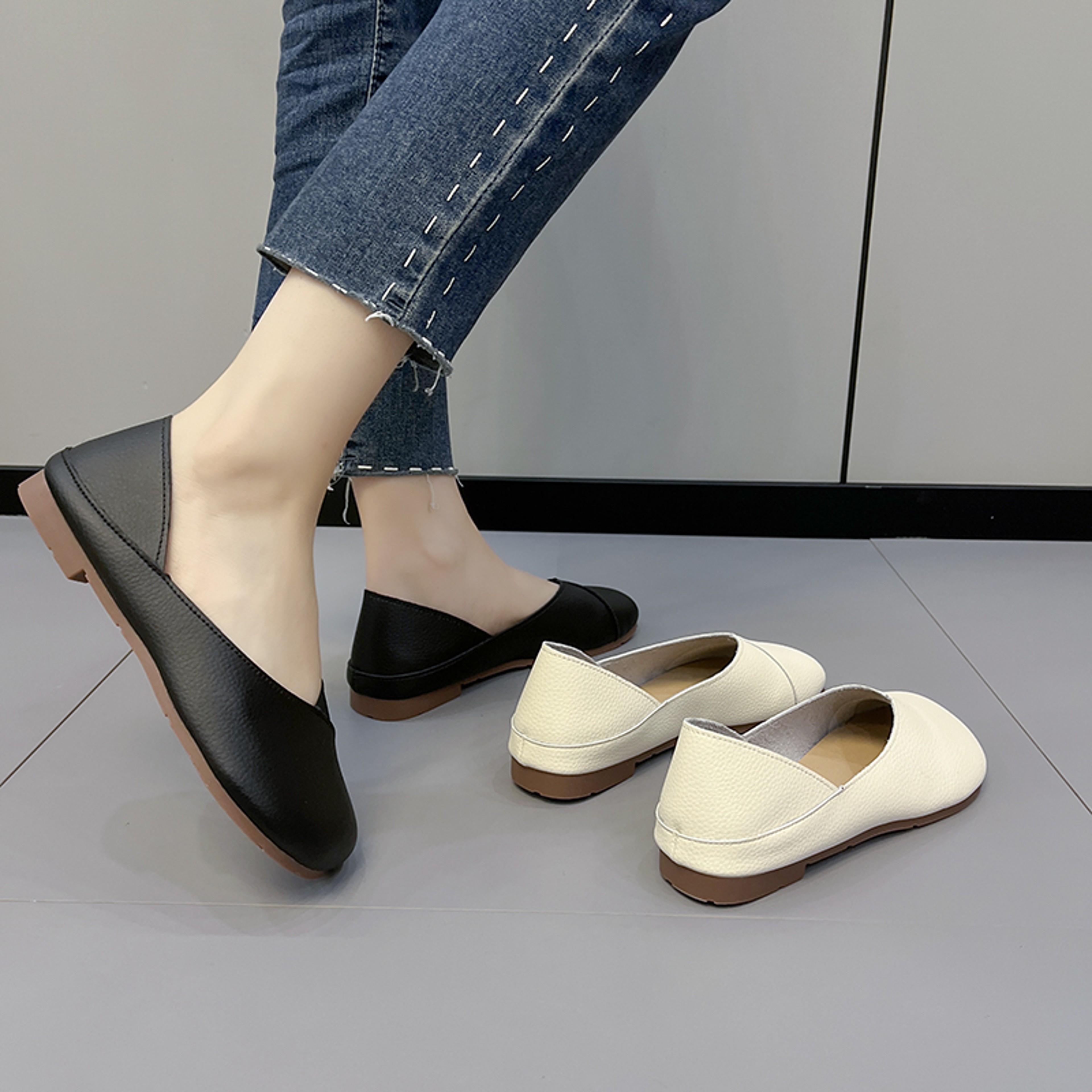 Comfortable Womens Slip On Loafers Round Toe Ballet Flats for Work and Everyday Wear – view 5