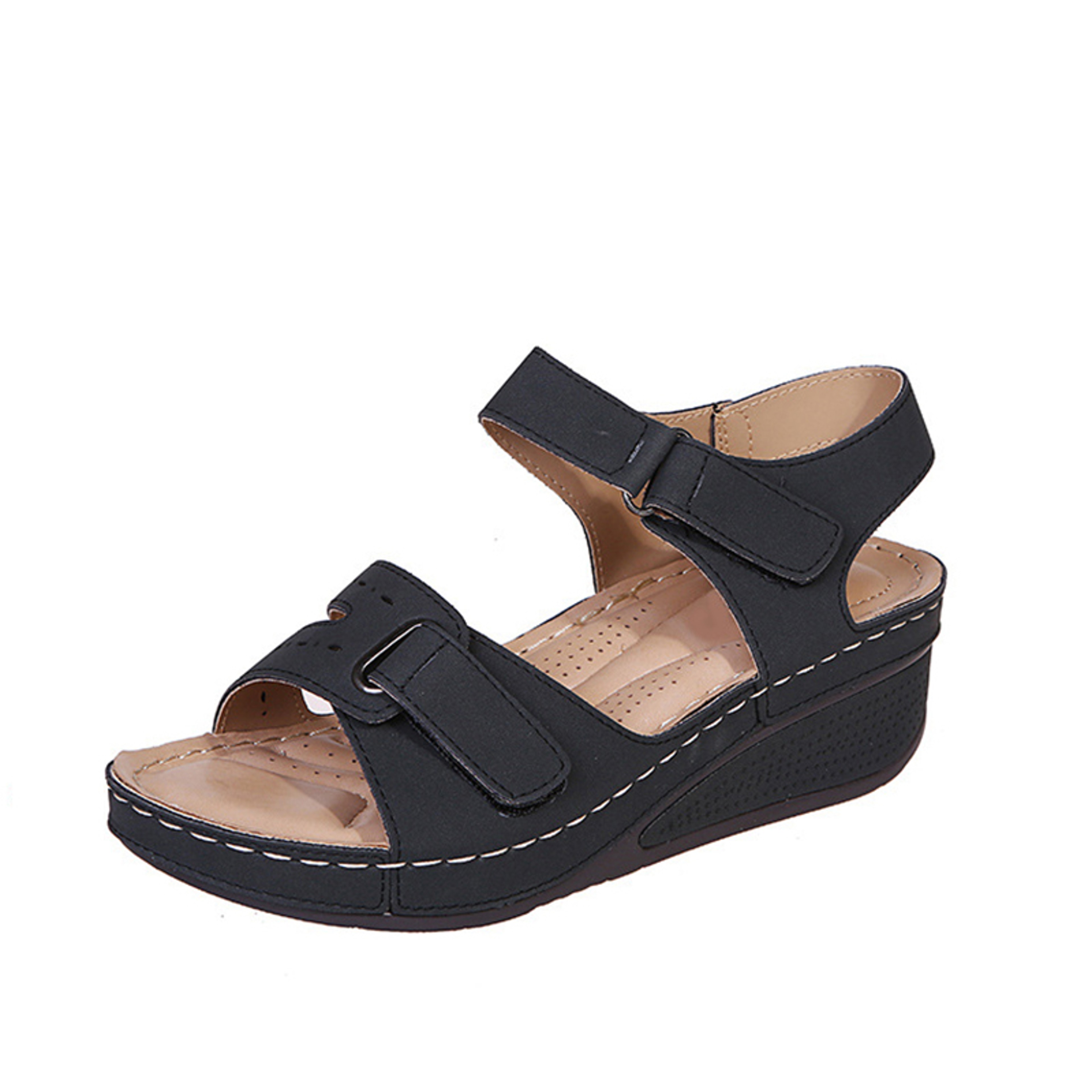 Comfortable Open Toe Wedge Sandals For Women Summer Walking Shoes 5