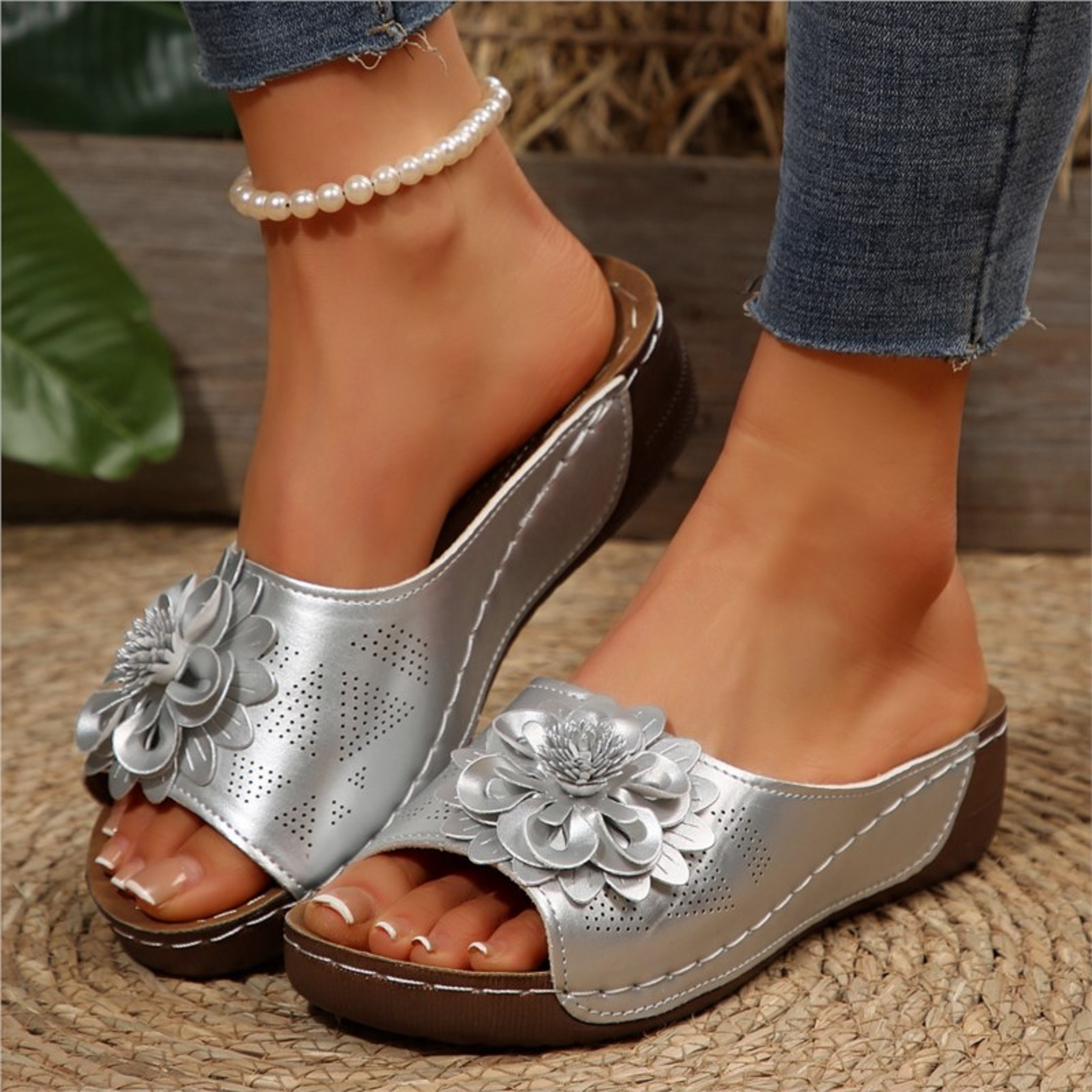 Womens Comfortable Wedge Sandals Casual Summer Walking Slides – view 9