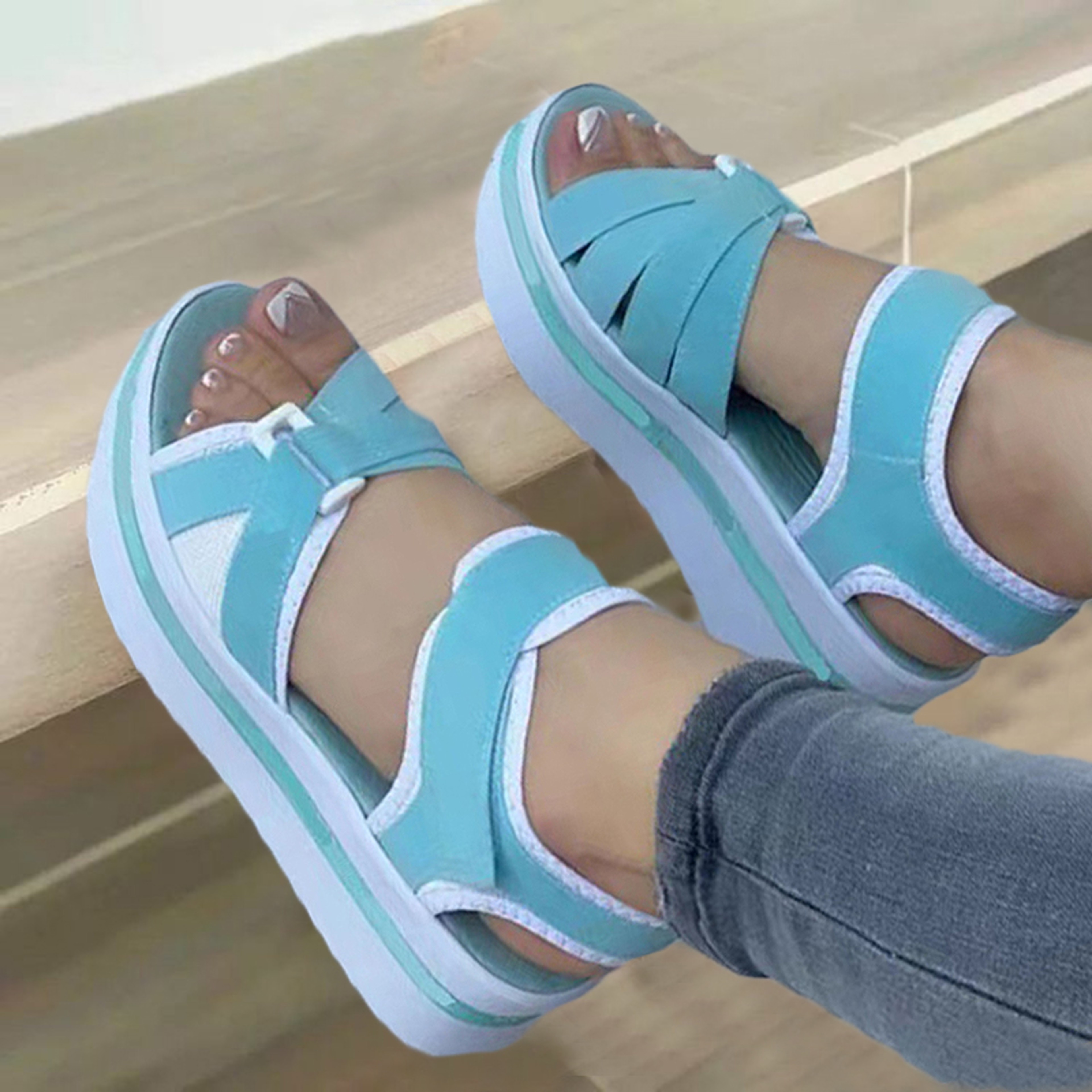 Lightweight Women Wedge Sandals Comfortable Summer Outdoor Shoes 2