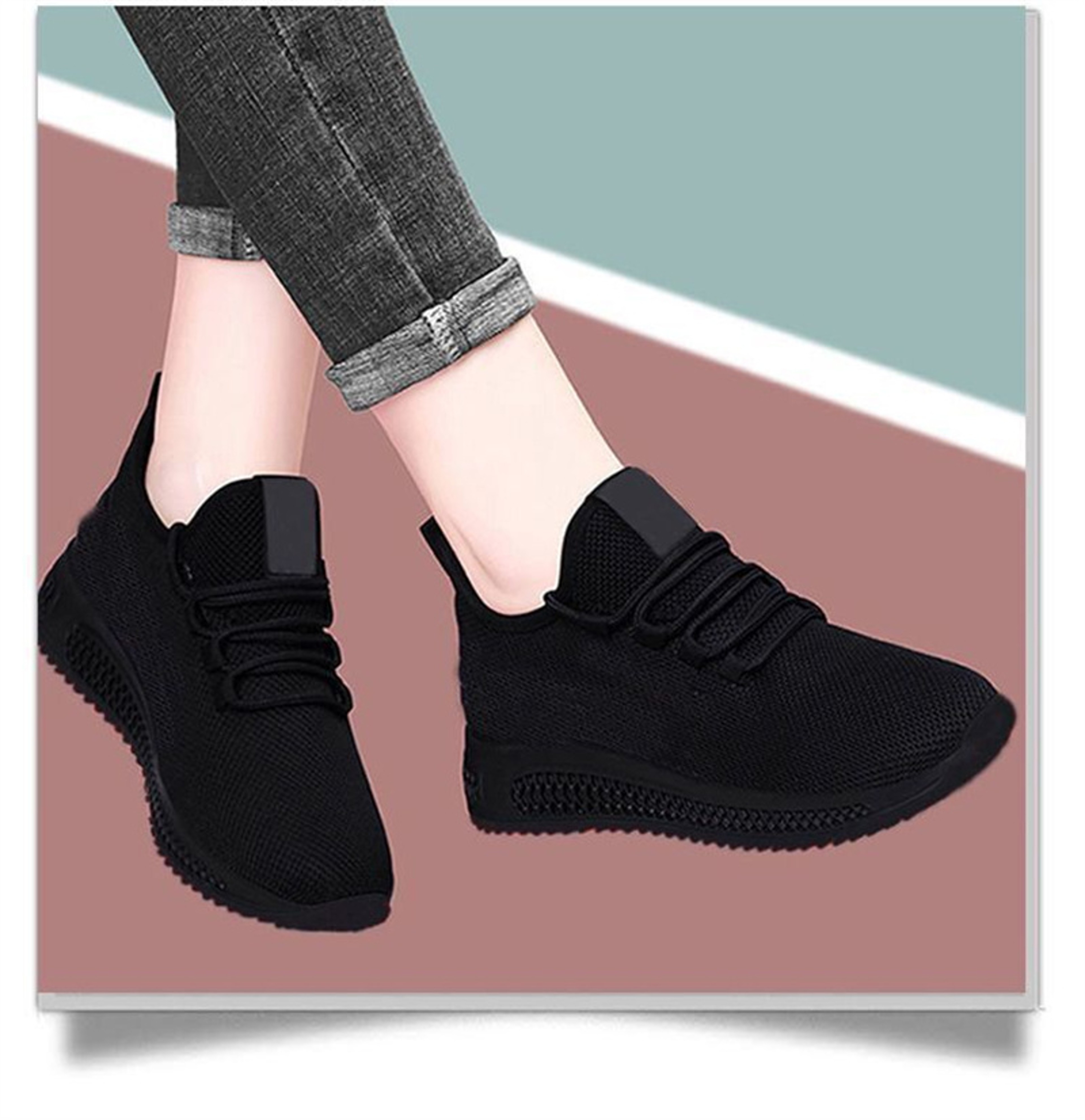 Women Breathable Casual Sneakers Comfortable Thick Sole Walking Shoes – view 4