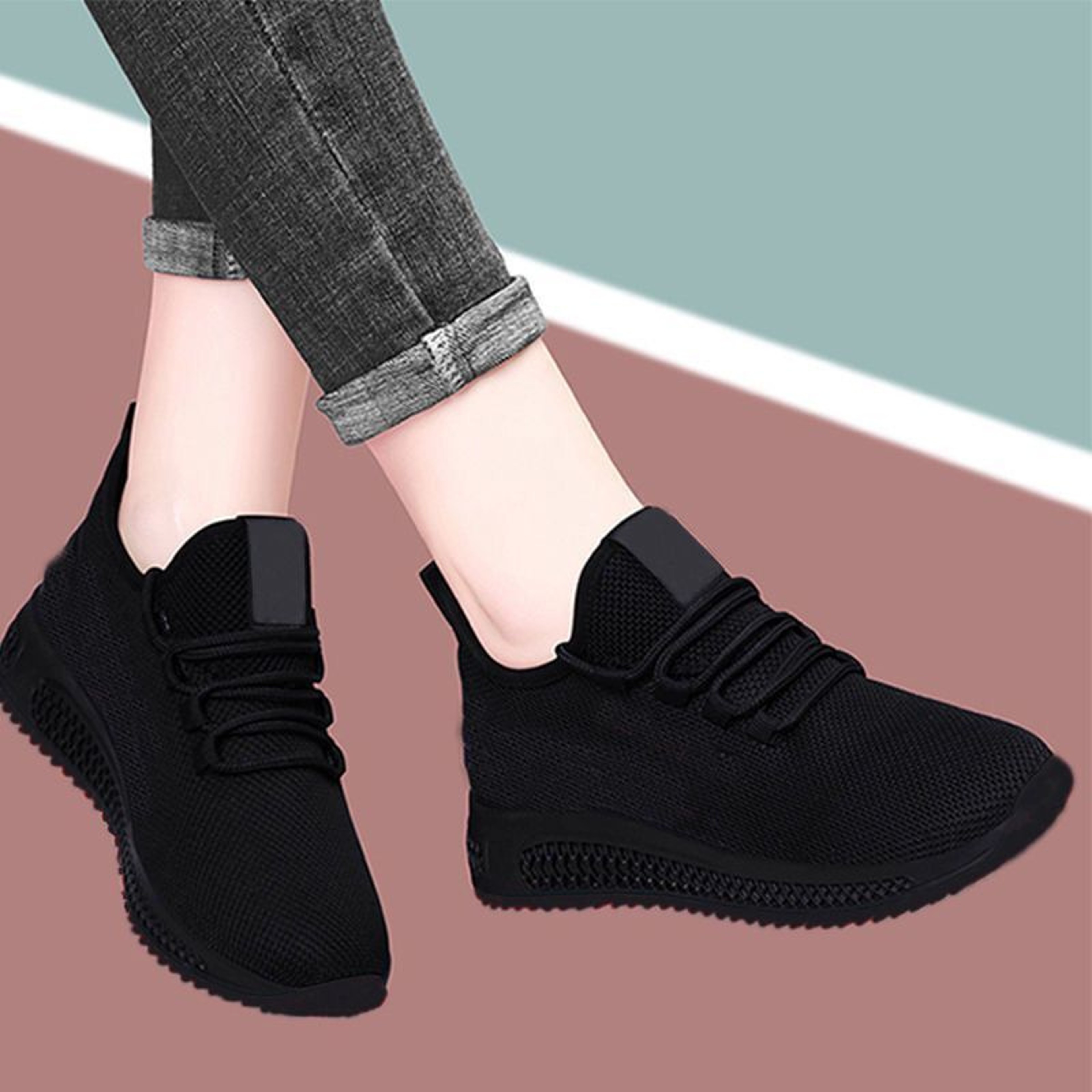 Women Breathable Casual Sneakers Comfortable Thick Sole Walking Shoes – view 7