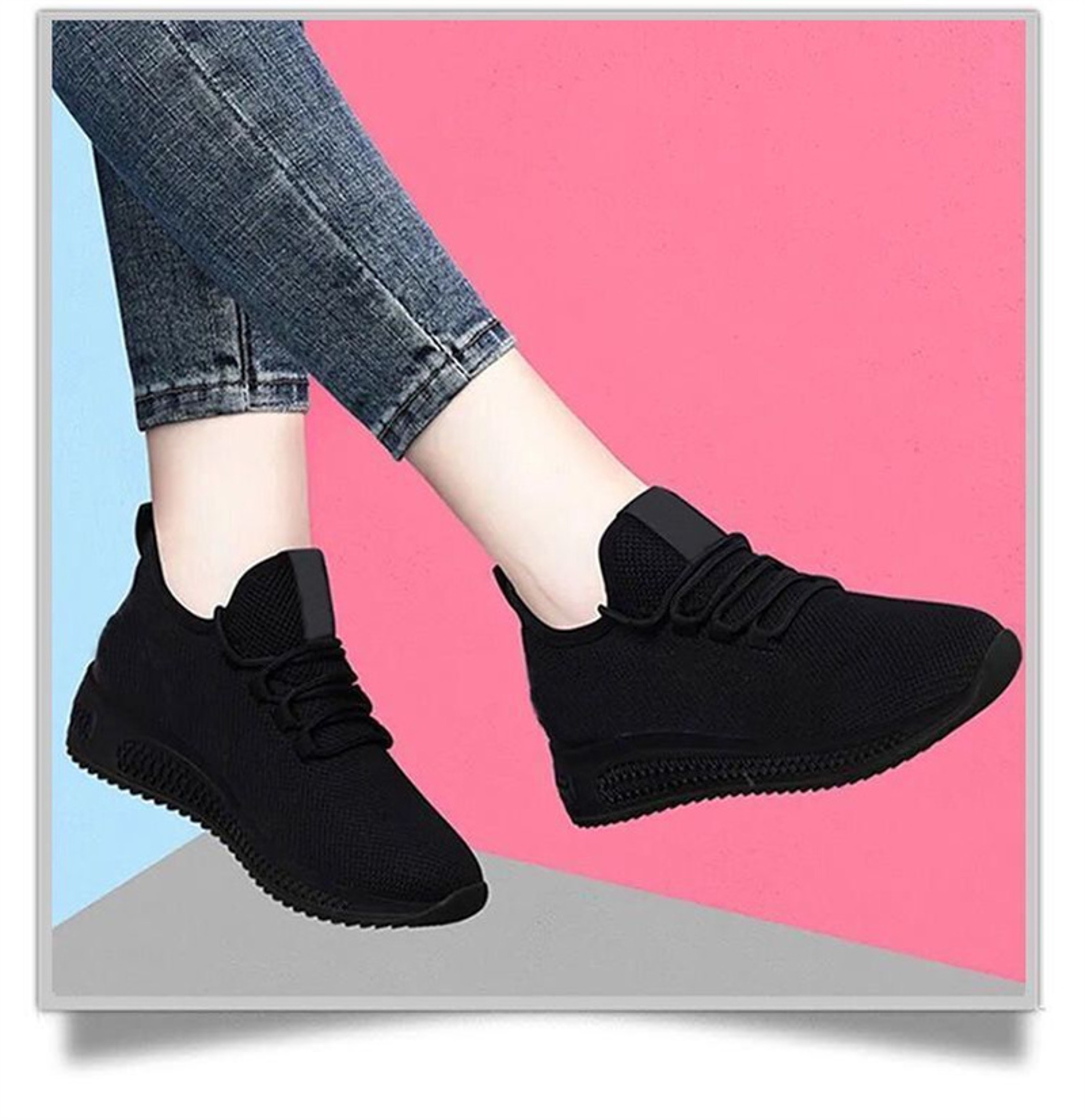 Women Breathable Casual Sneakers Comfortable Thick Sole Walking Shoes – view 5