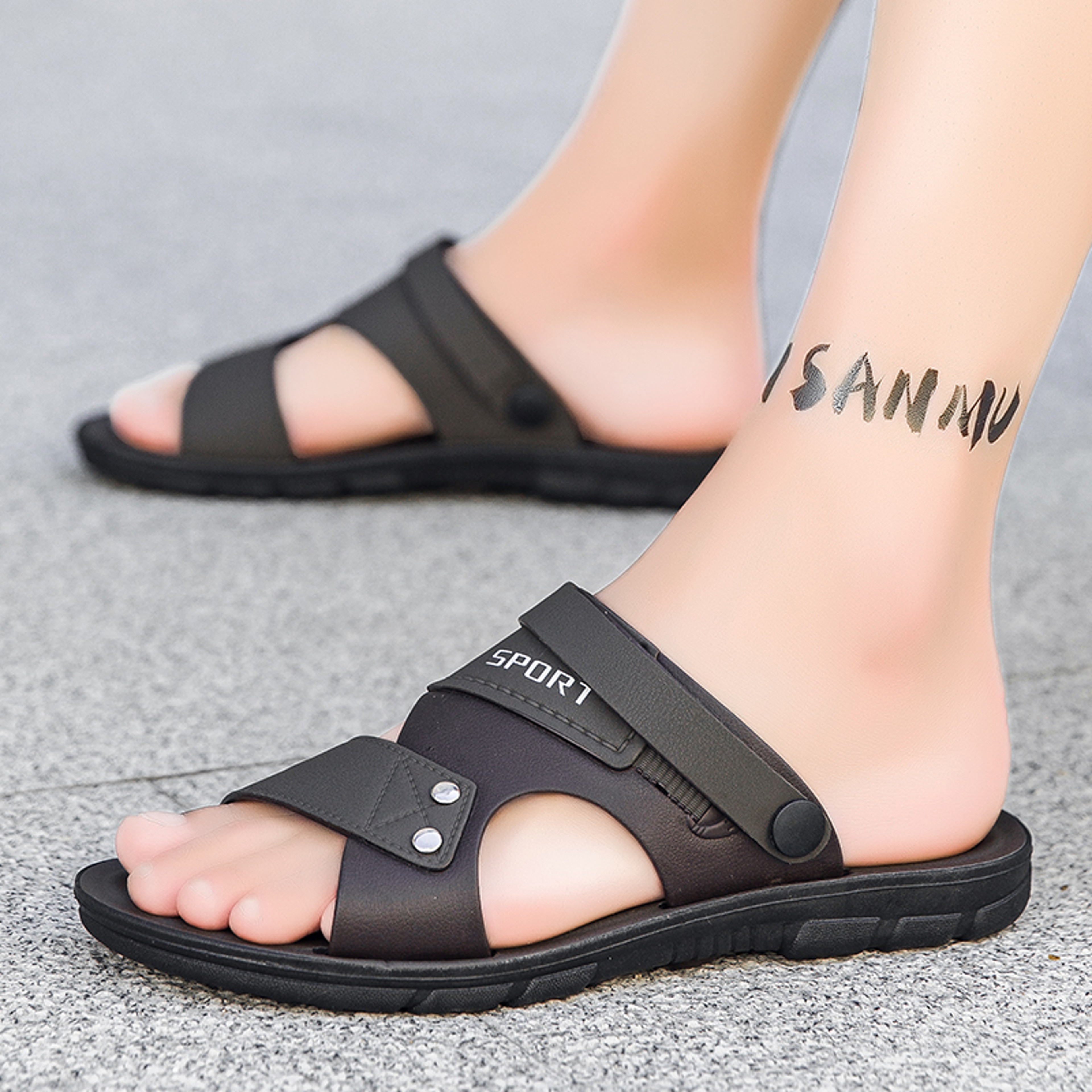 Mens Summer Open Toe Walking Sandals Comfortable Casual Beach Shoes – view 3