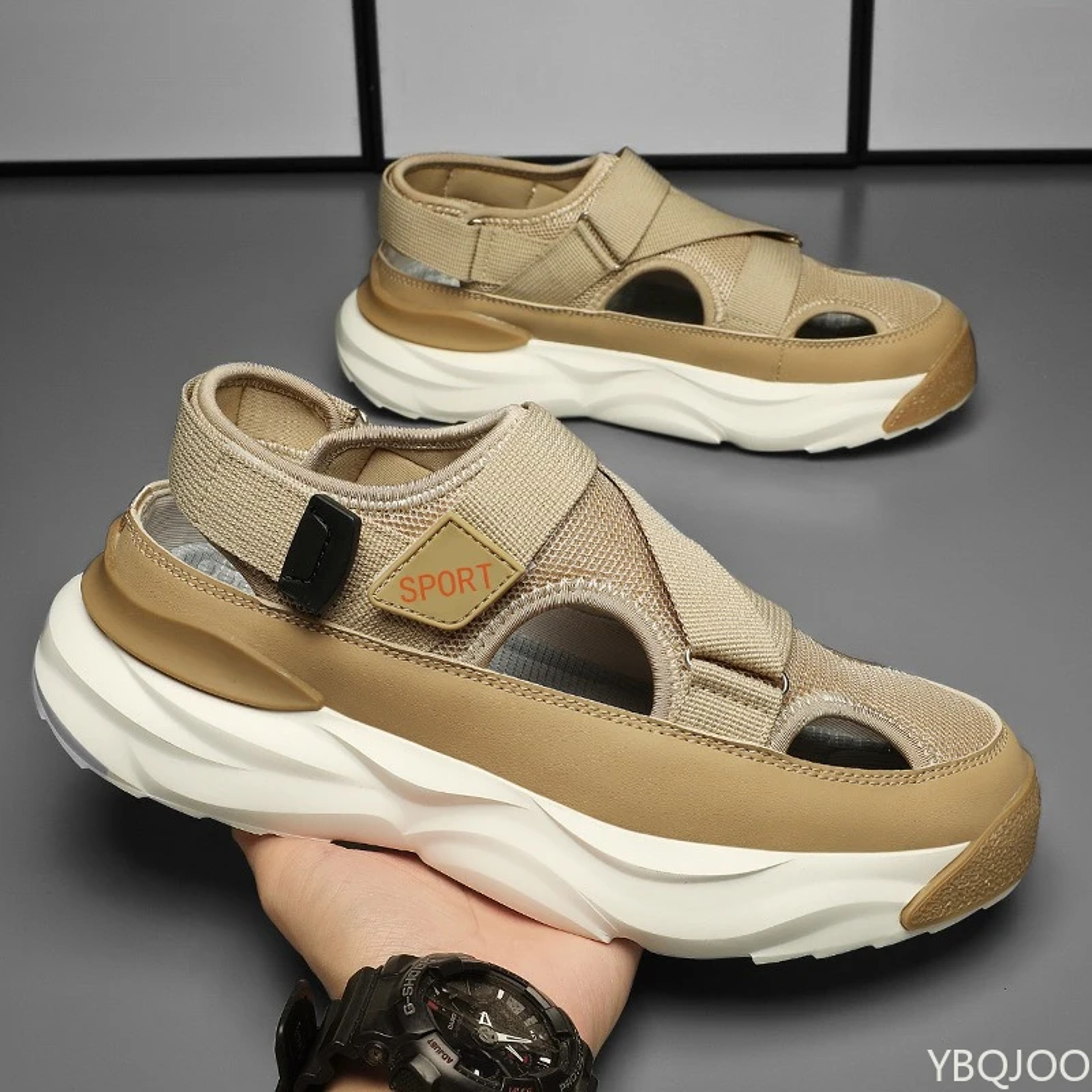 Mens Outdoor Hiking Sandals Lightweight Non Slip Thick Sole Walking Shoes – view 3