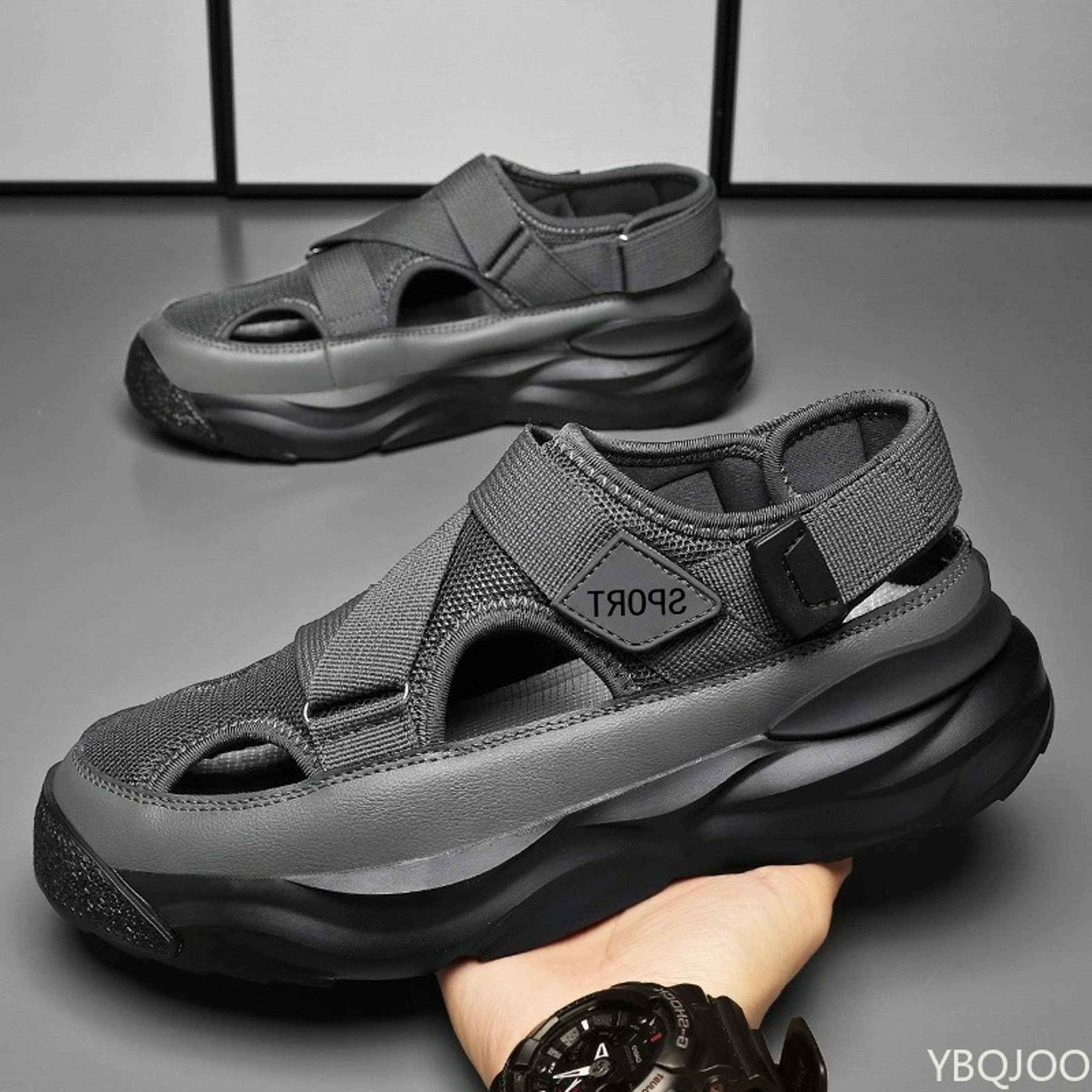 Mens Outdoor Hiking Sandals Lightweight Non Slip Thick Sole Walking Shoes – view 5