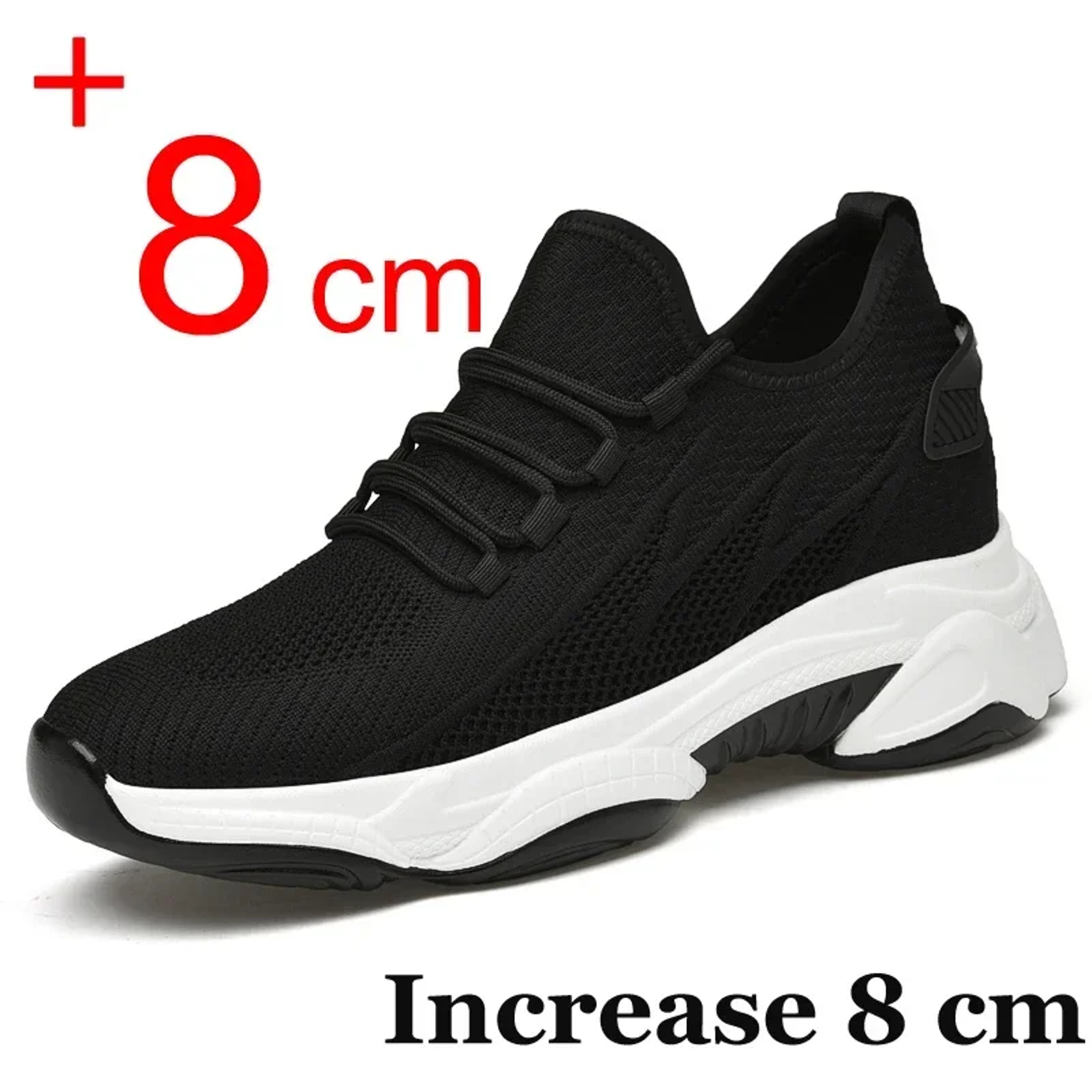 Mens Breathable Elevator Sneakers with Hidden 6cm or 8cm Height Increase – view 8