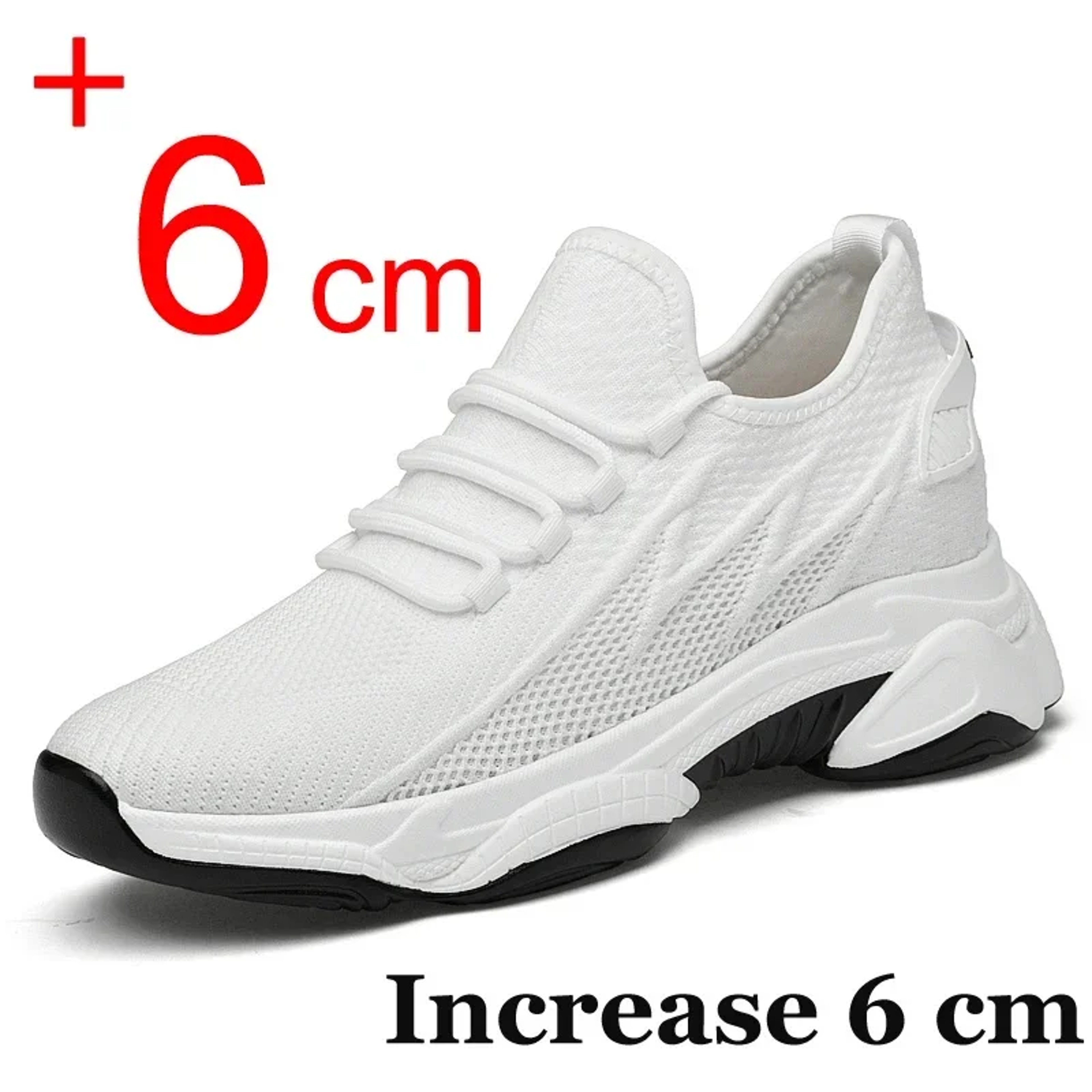 Mens Breathable Elevator Sneakers with Hidden 6cm or 8cm Height Increase – view 11