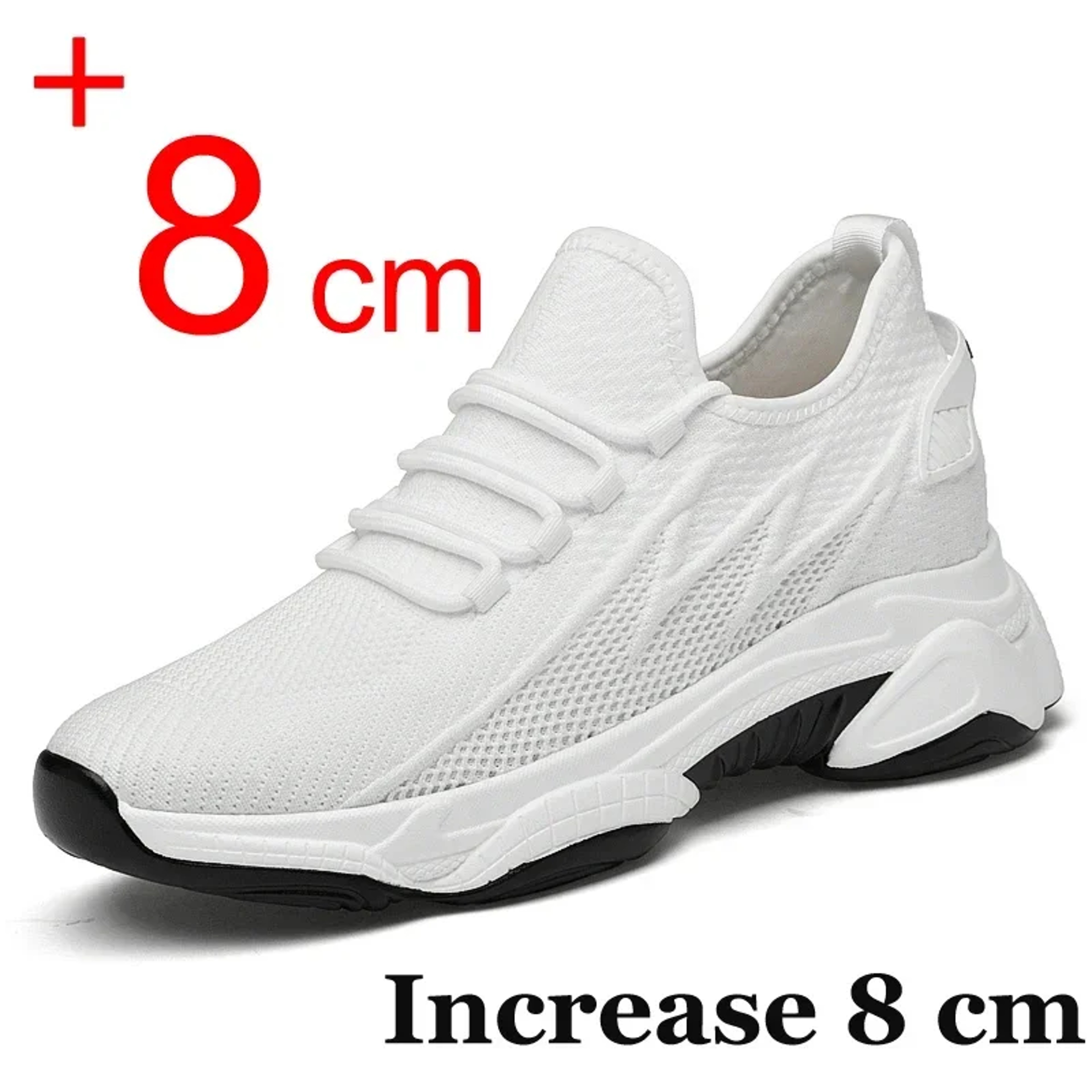 Mens Breathable Elevator Sneakers with Hidden 6cm or 8cm Height Increase – view 12