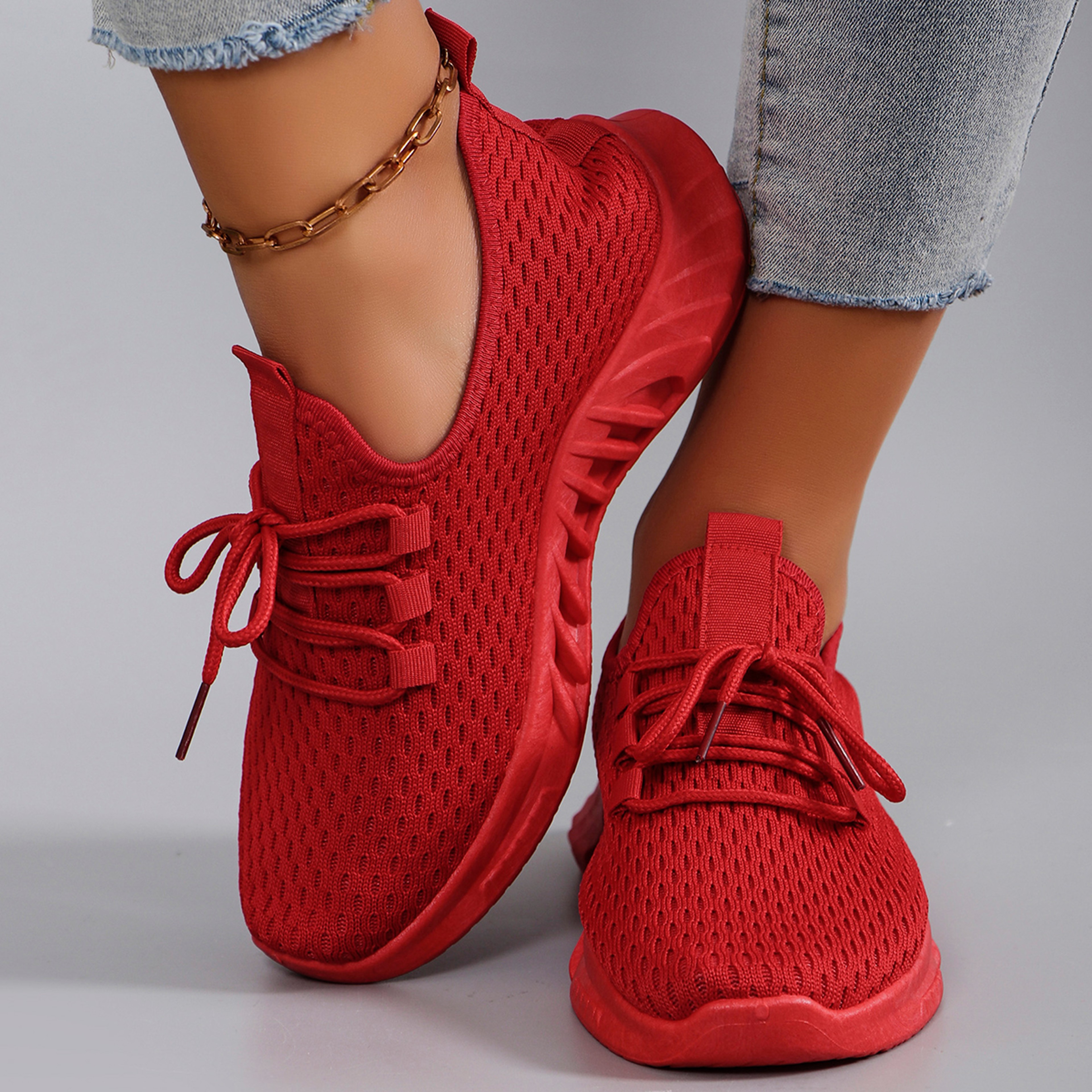 Womens Breathable Mesh Flat Shoes Lightweight Casual Summer Walking Sneakers – view 16