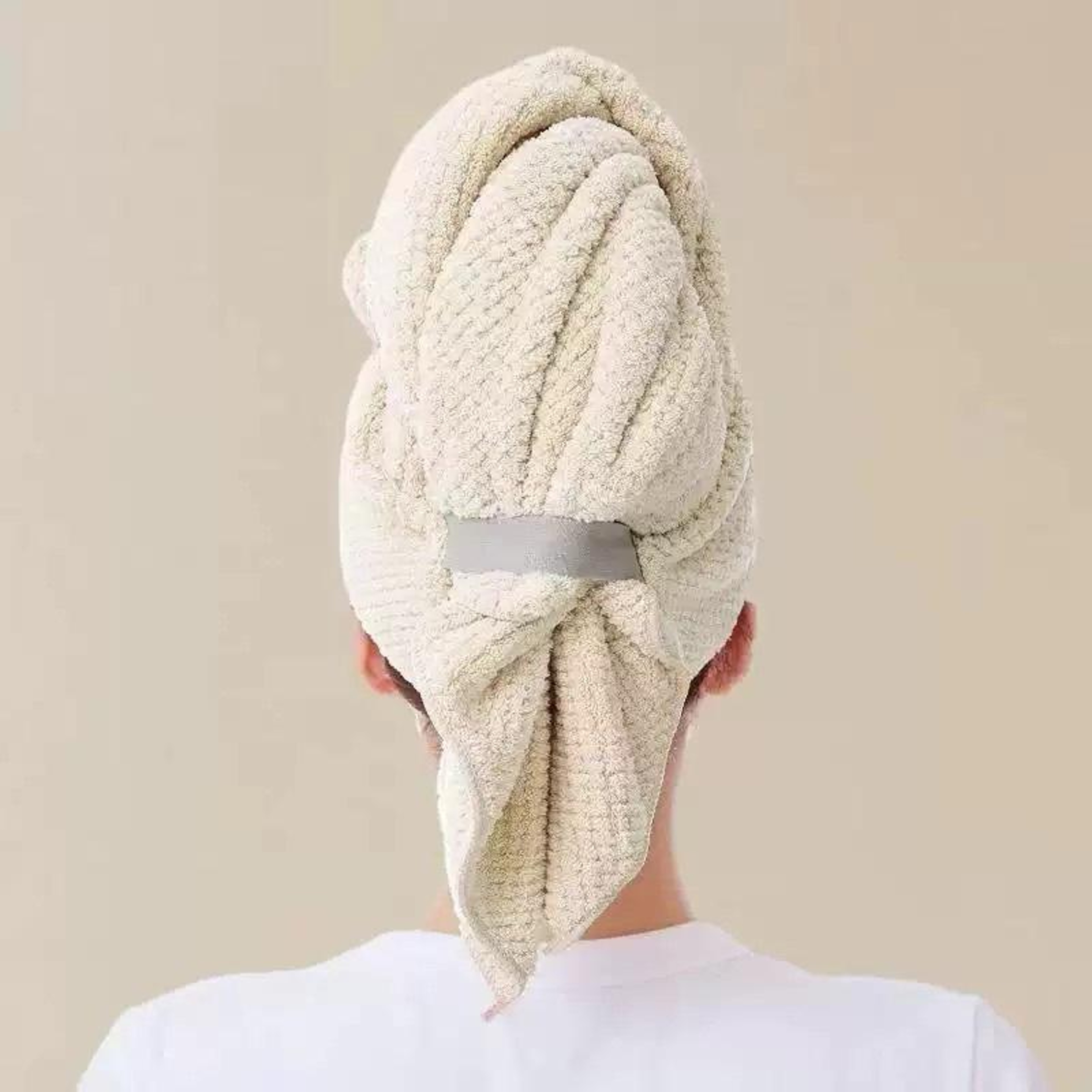 Ultra Absorbent Microfiber Hair Towel Wrap For Long Hair Quick Dry Waffle Turban 1