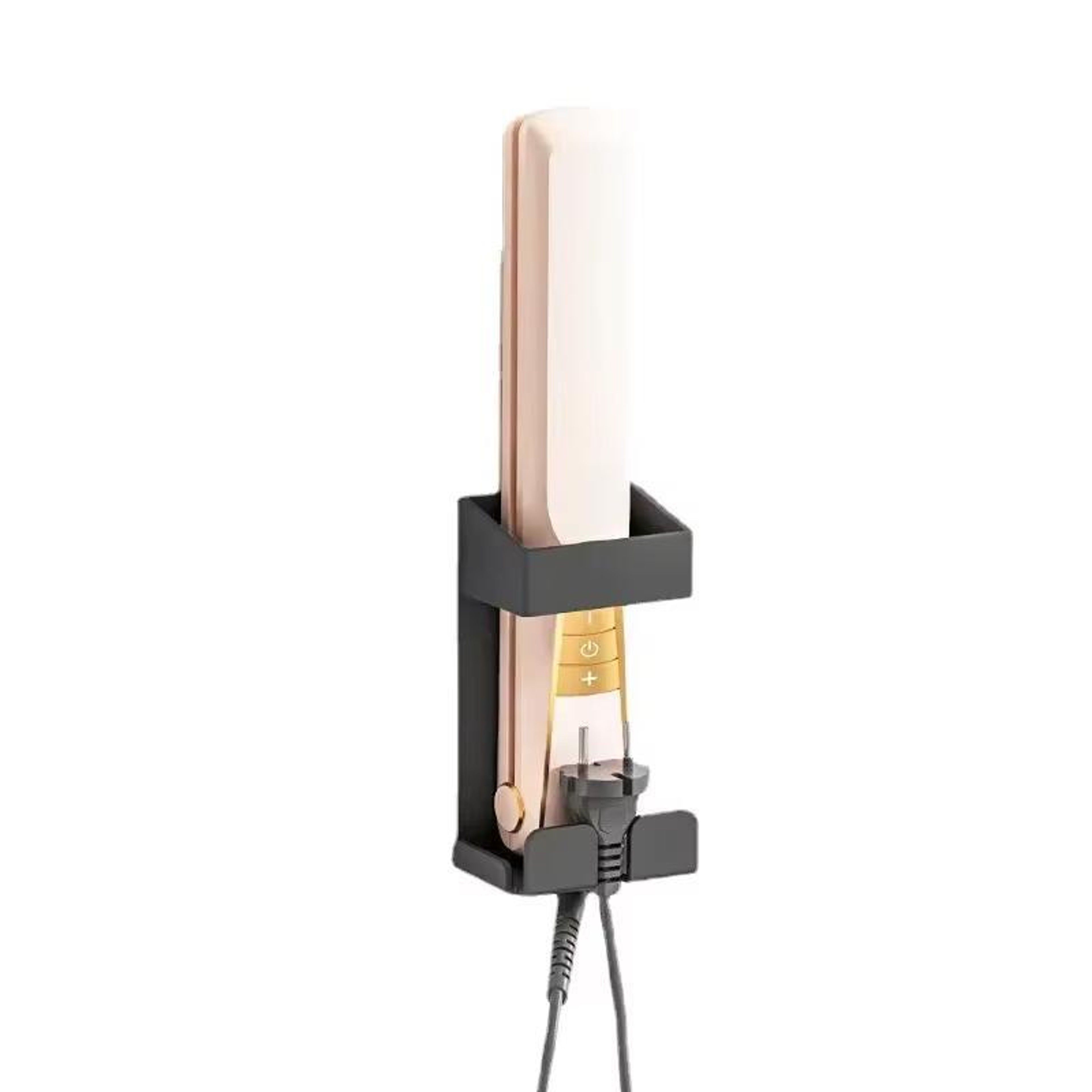 304 Stainless Steel Curling Iron Holder Wall Mount No Drill Heat Resistant Organizer With Cord Stor 3