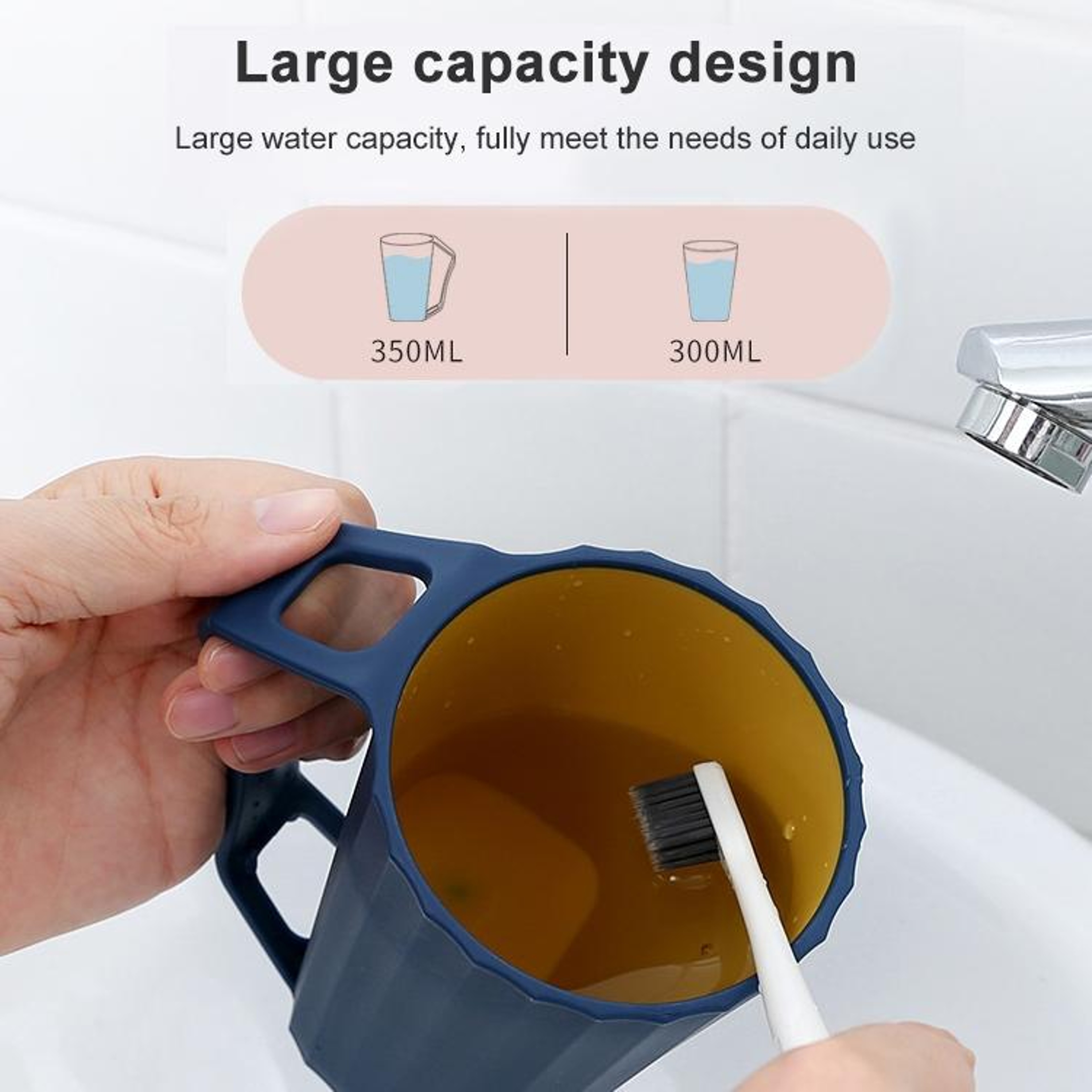 Couple Portable Toothbrush Cup With Handle Hygienic Toothbrush Holder Cup For Travel  Home 4