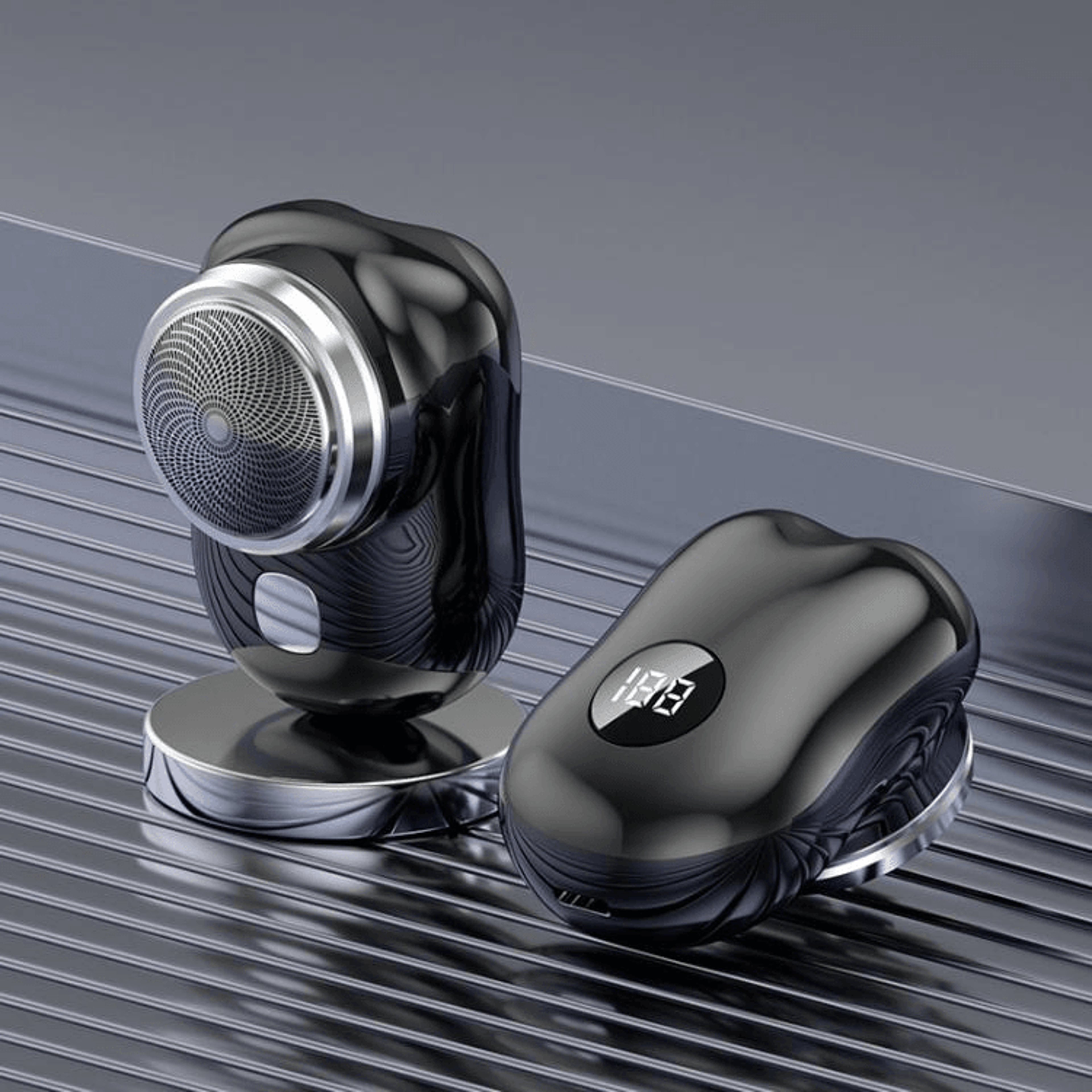 Portable 6 Blade Electric Shaver With LED Display USB C Fast Charge For Travel Grooming 9