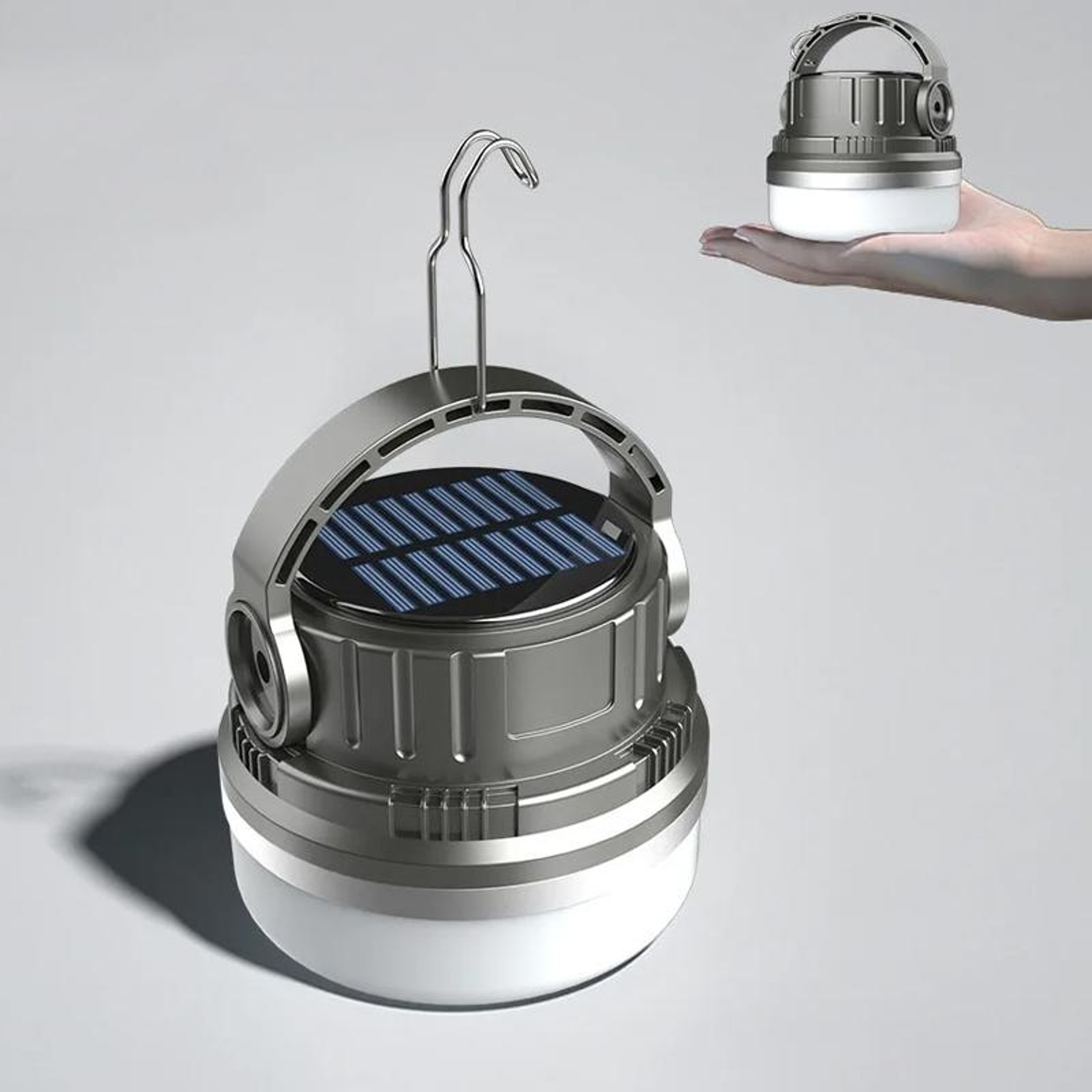 Solar Camping Lantern with Portable Power Bank Vintage LED Tent Light – view 14