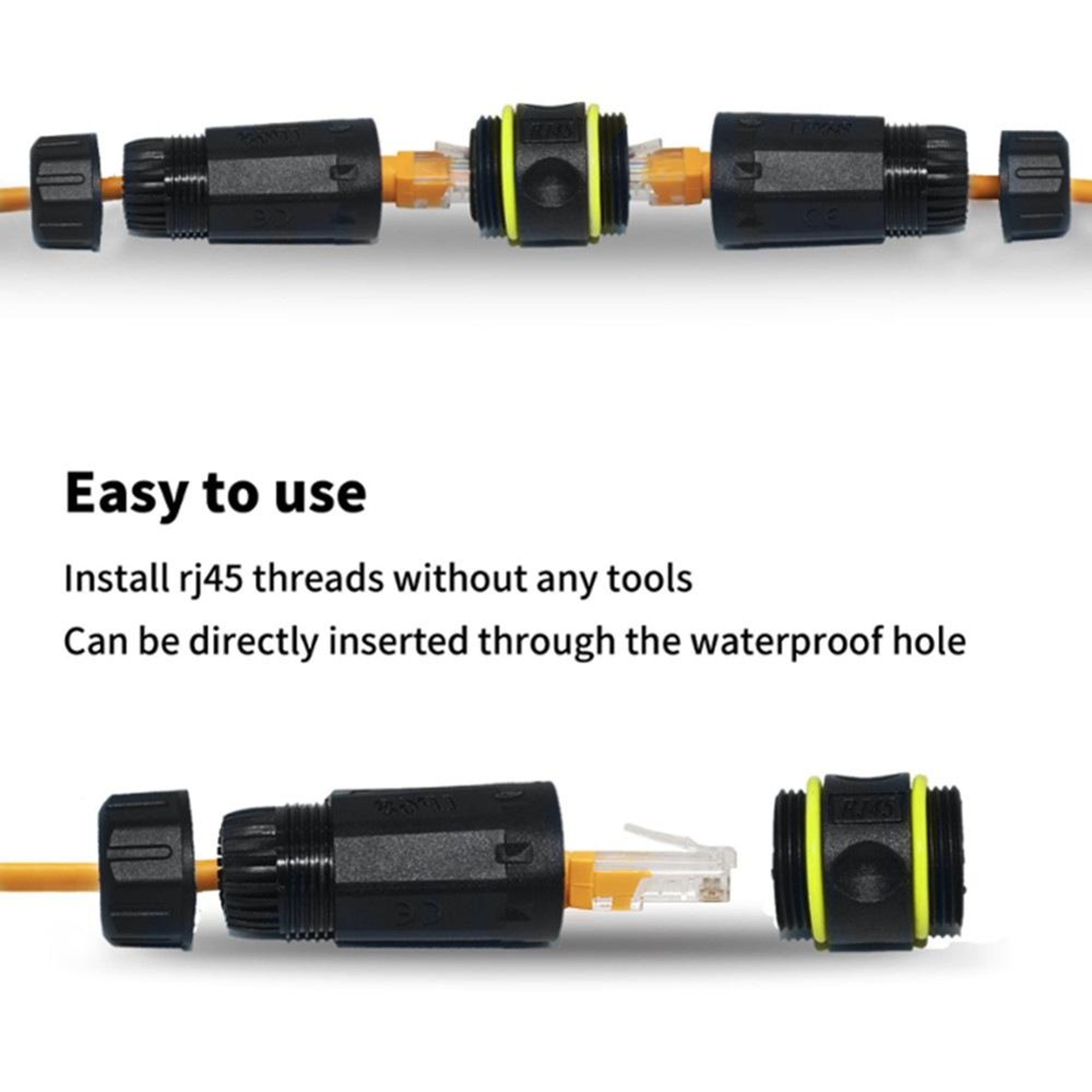 IP68 Waterproof Ethernet Coupler for 10Gbps Outdoor Network Connections – view 6