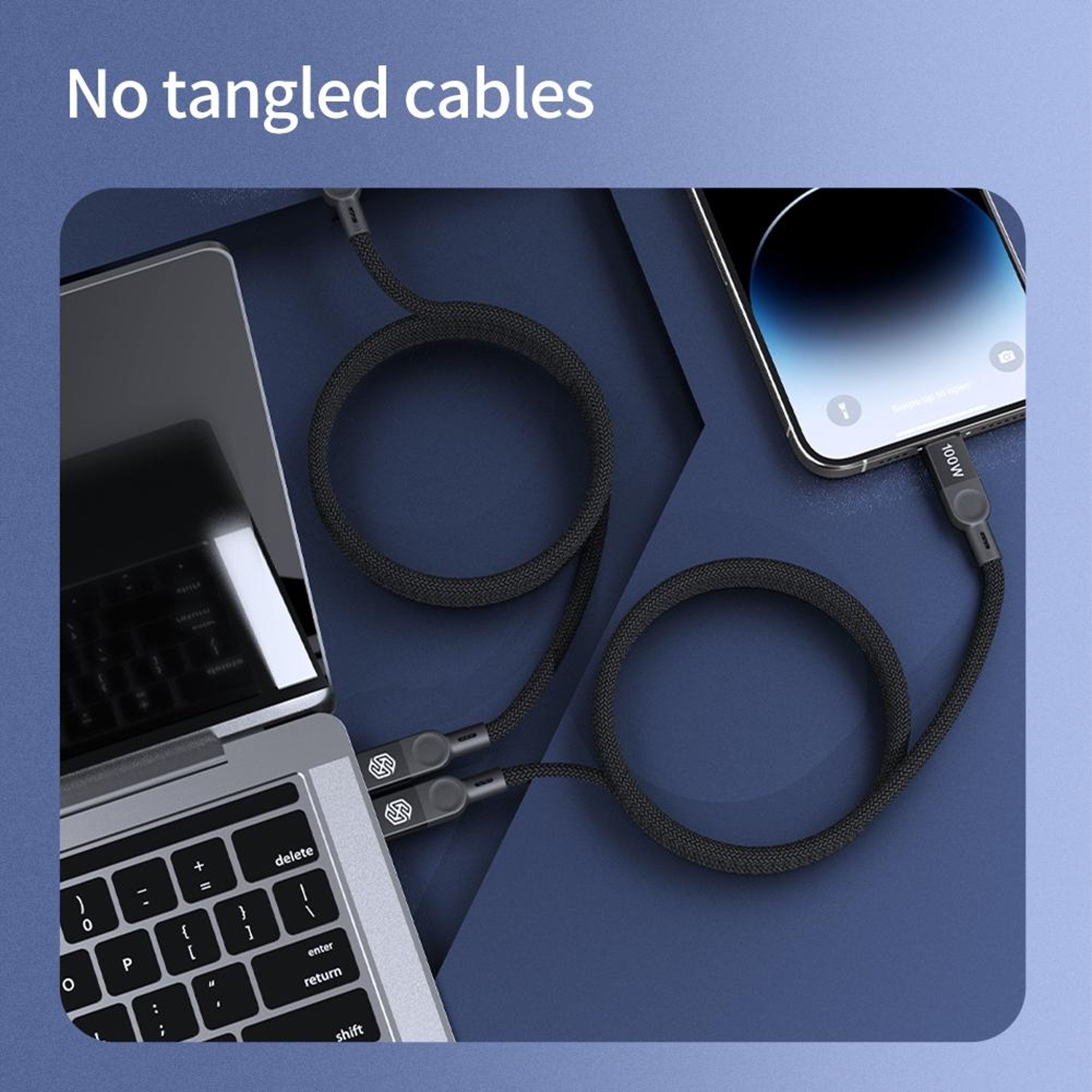 NILLKIN 100W USB C Fast Charging Magnetic Type C to Type C Cable – view 4