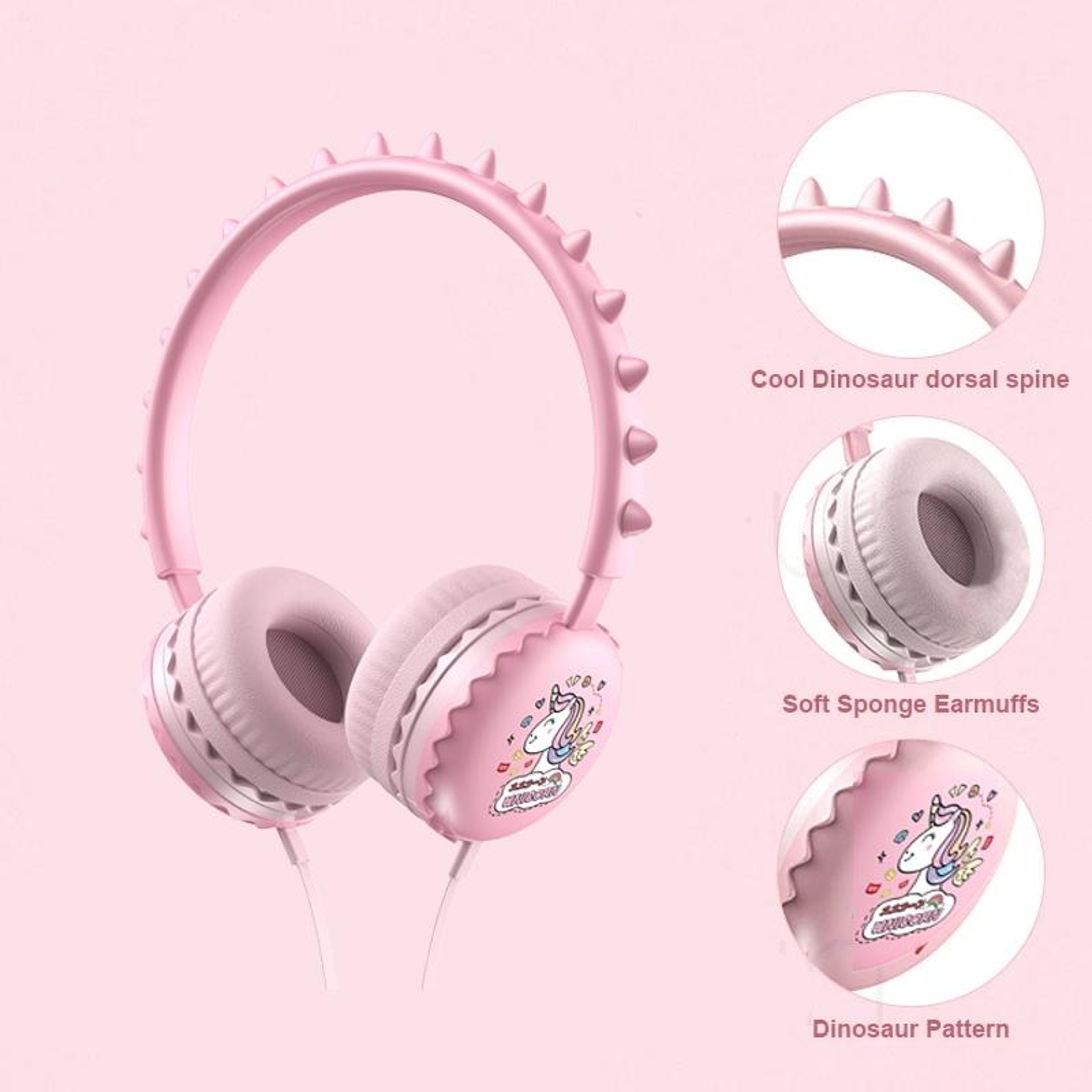Kids Cartoon Wired Headphones With Mic  Bass Sound For School Travel  Tablets 8