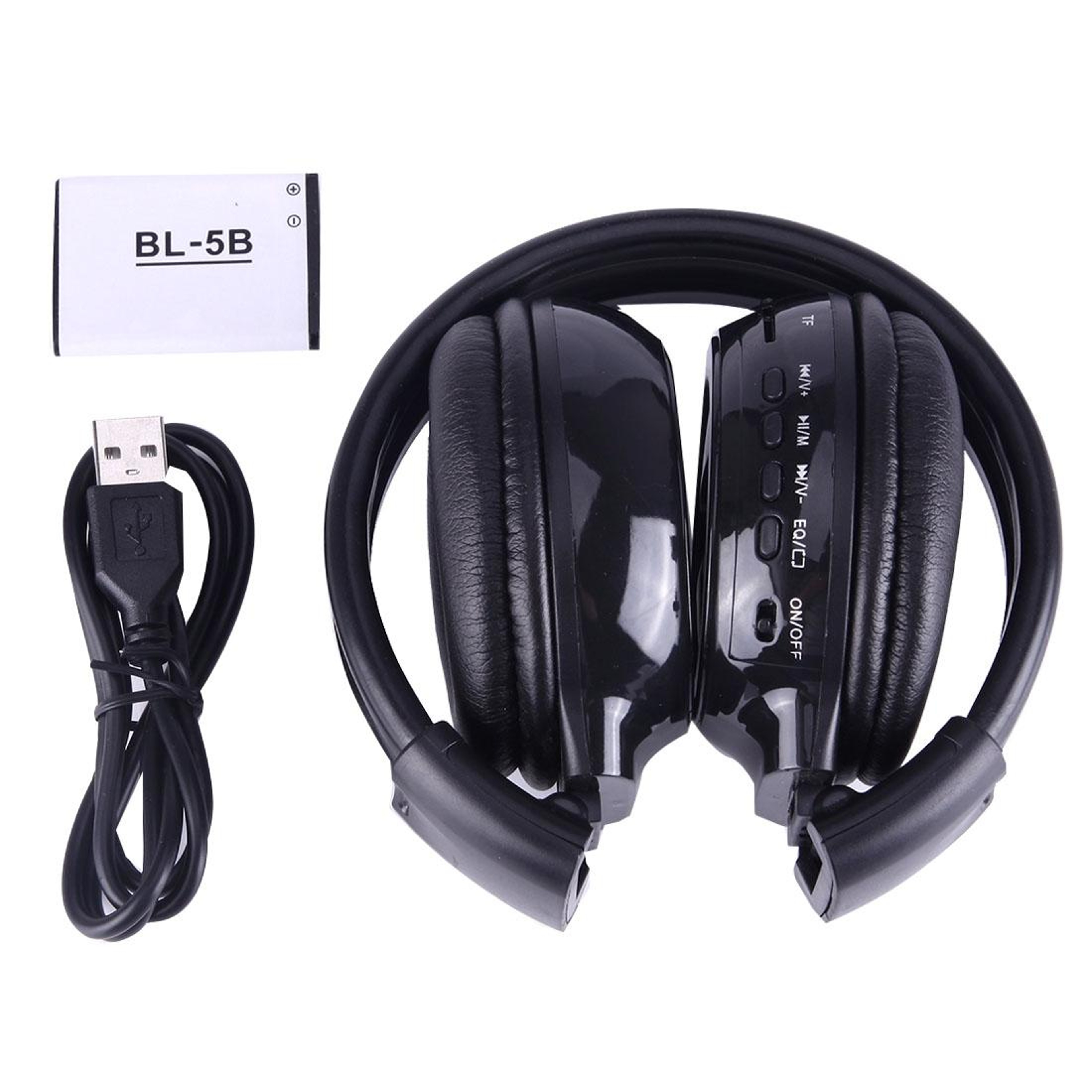 BS N65 Foldable Wireless Headphones With FM Radio TF Card Slot  HiFi Stereo Sound 4