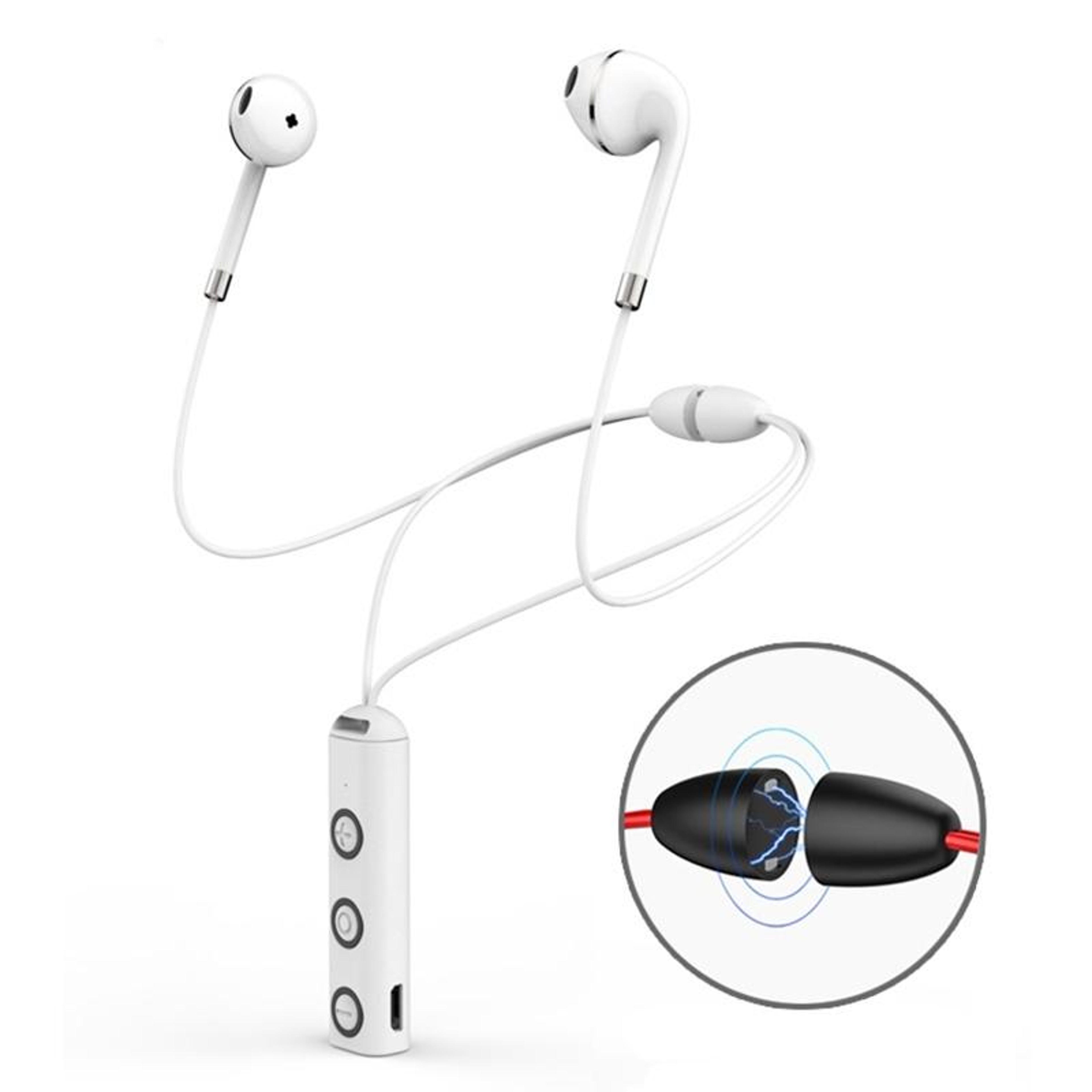 BT313 Bluetooth Sports Earbuds With Magnetic Neckband And HD Stereo Bass Mic 17